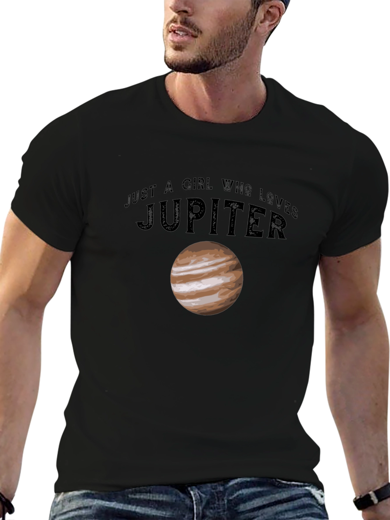 Just A Girl Who Loves Jupiter Graphic Tee