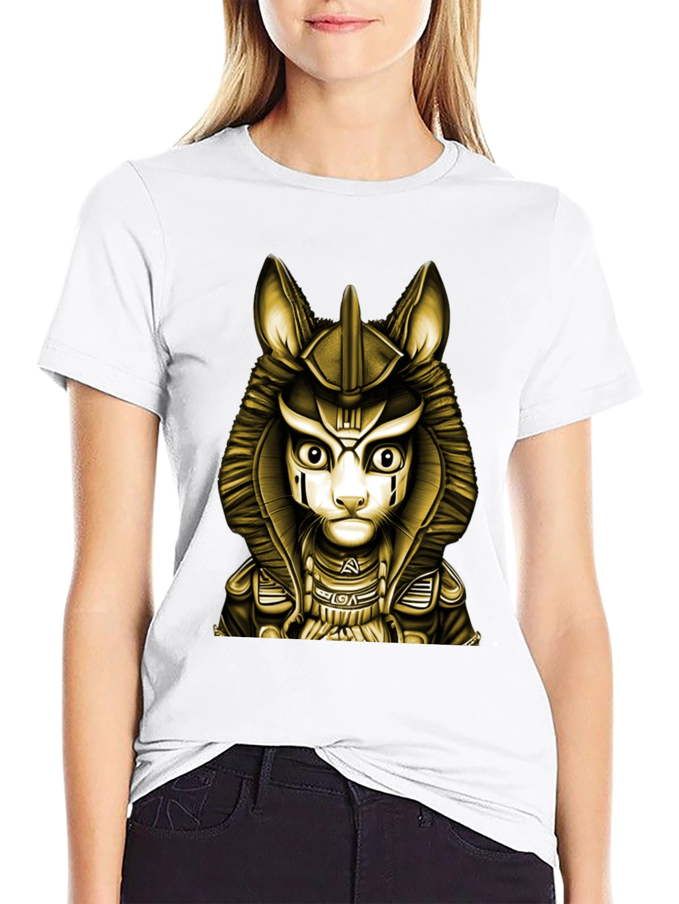 Egyptian Cat God T-Shirt - Anubis Style