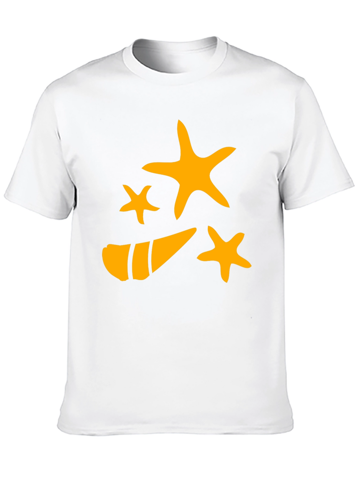 Starfish and Shell Graphic Tee - Black