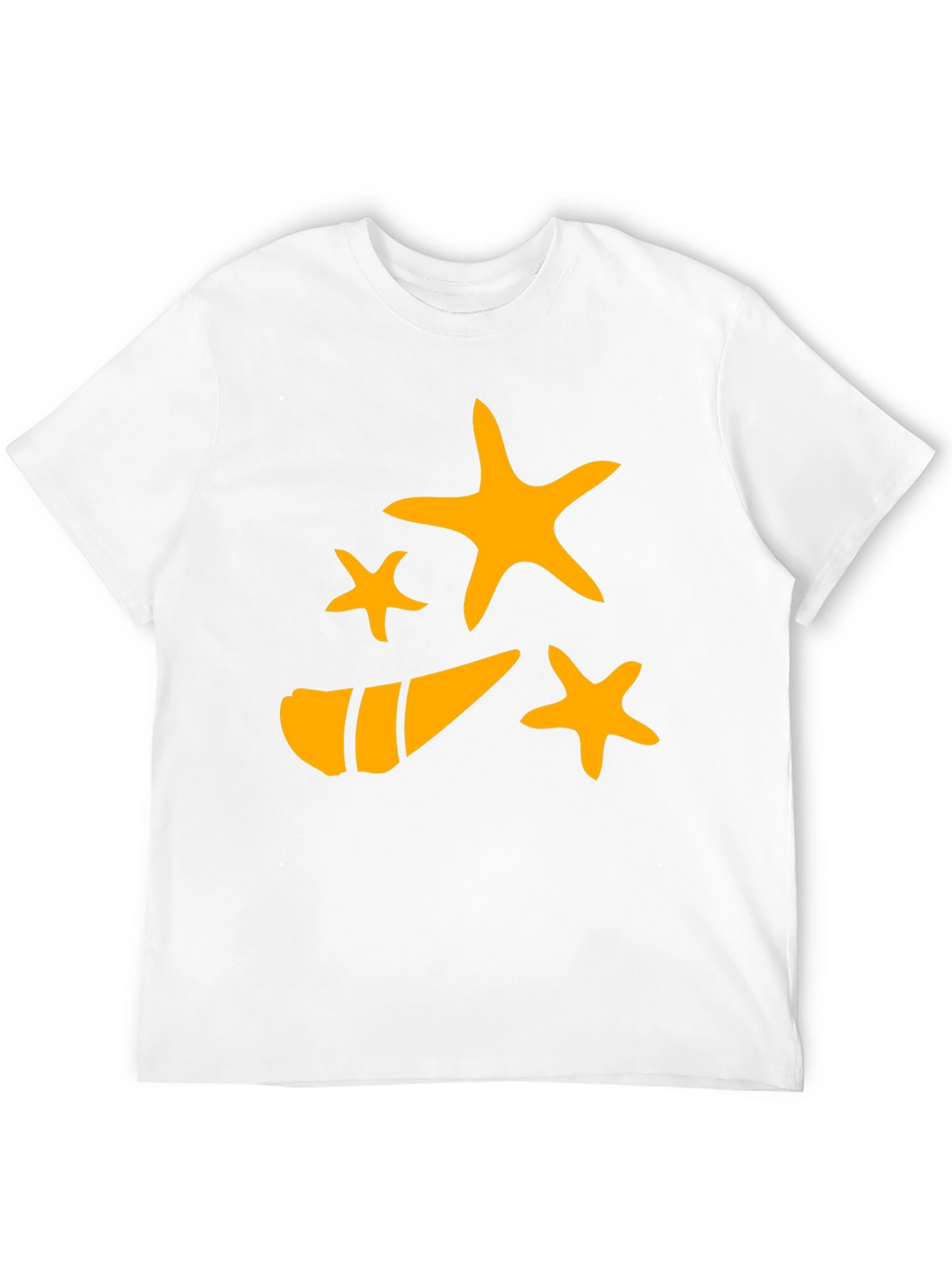 Starfish and Shell Graphic Tee - Black