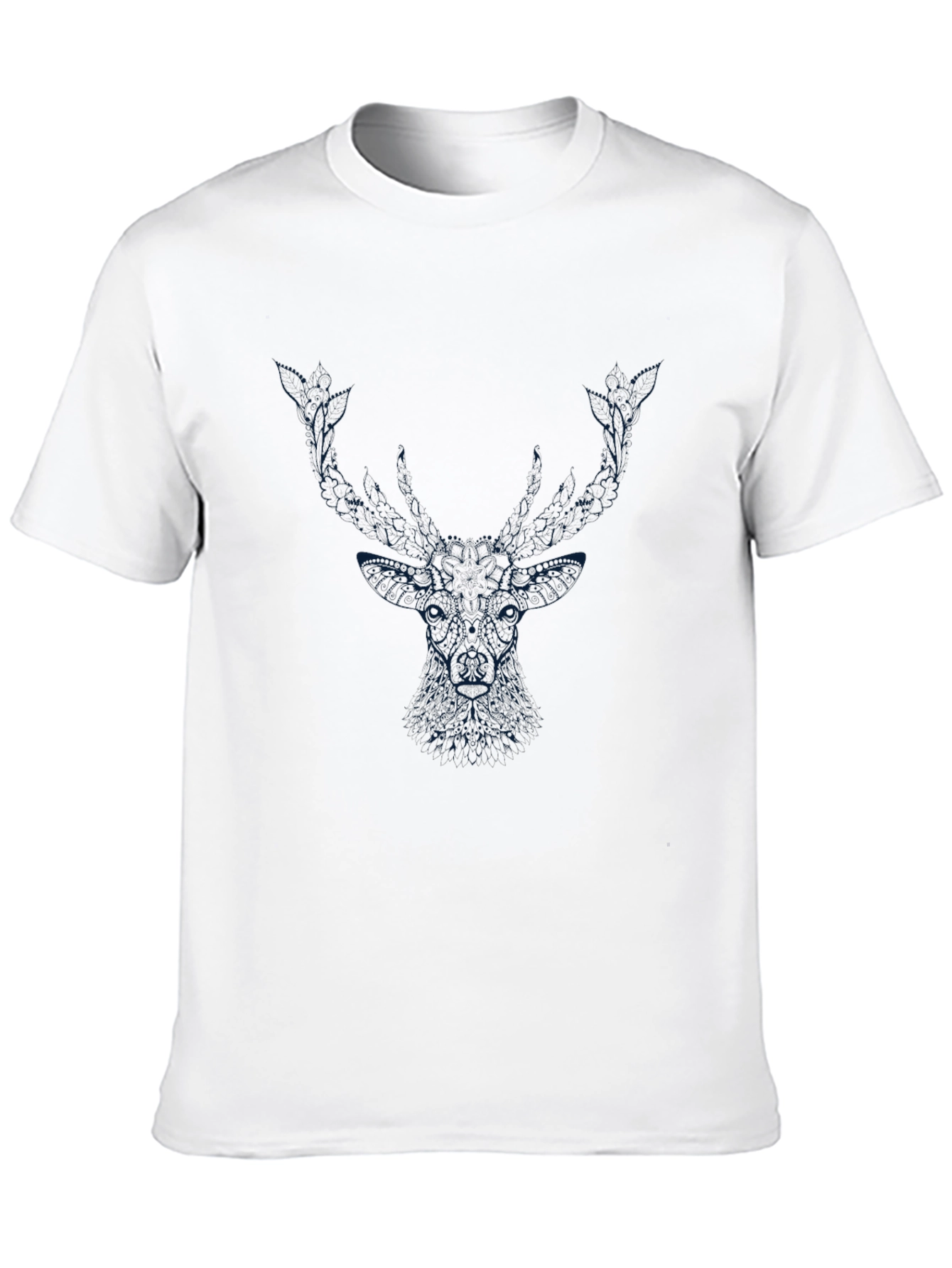Black Deer Graphic T-Shirt - Modern Style