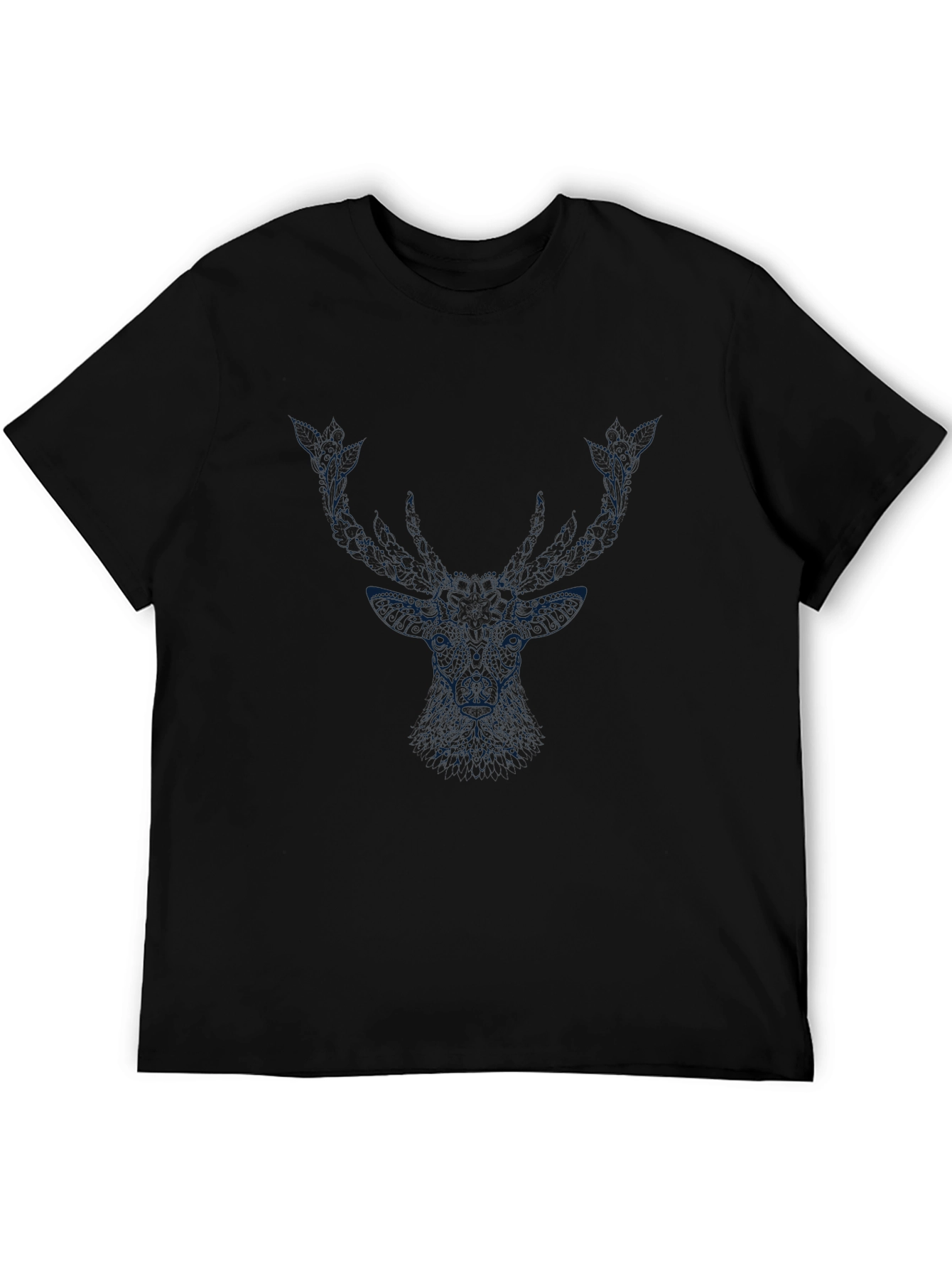Black Deer Graphic T-Shirt - Modern Style