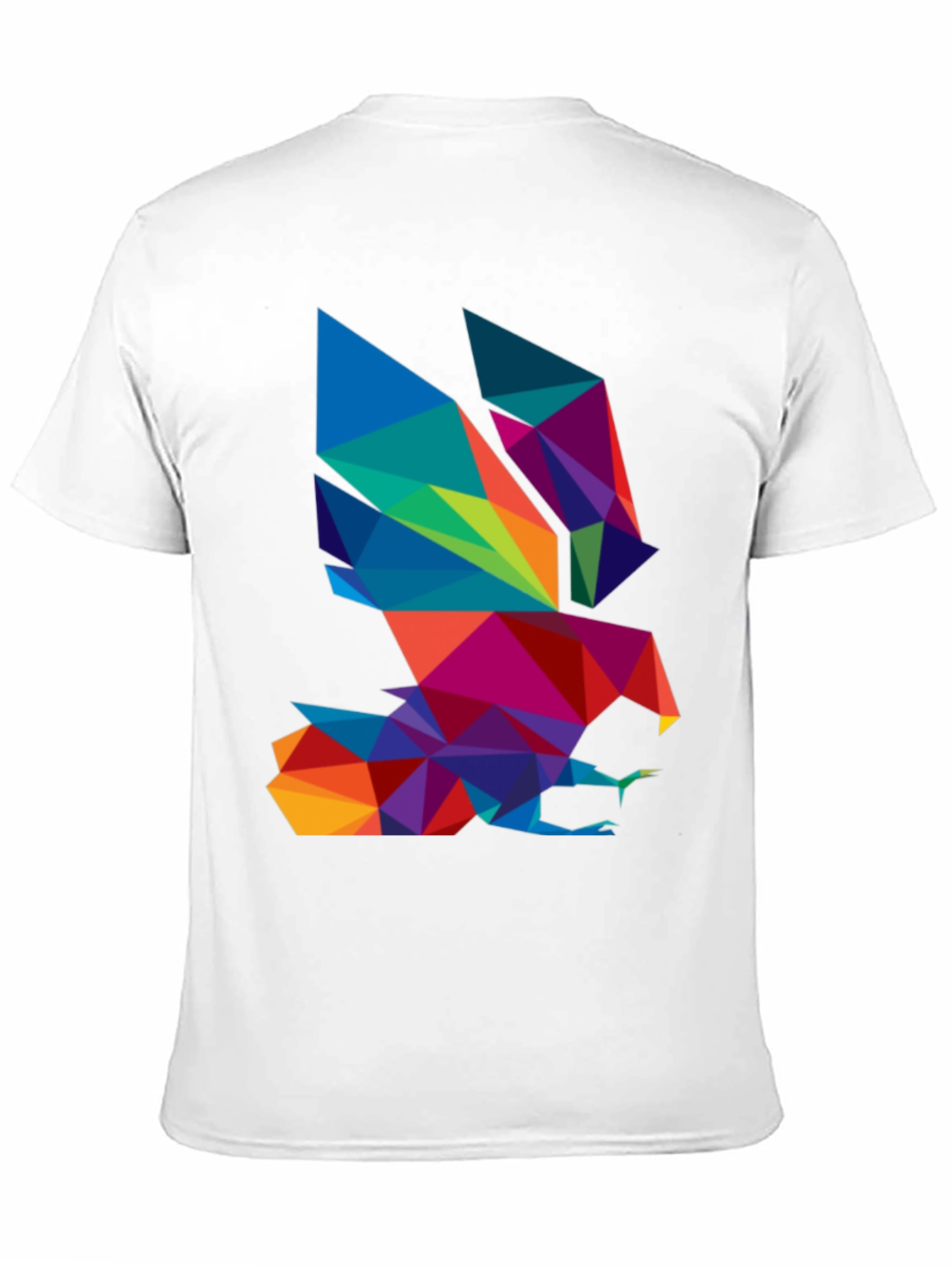 Geometric Eagle Graphic Black T-Shirt