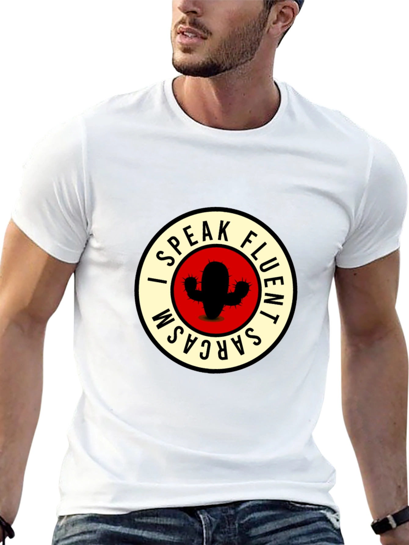 I Speak Fluent Sarcasm Cactus Graphic Tee
