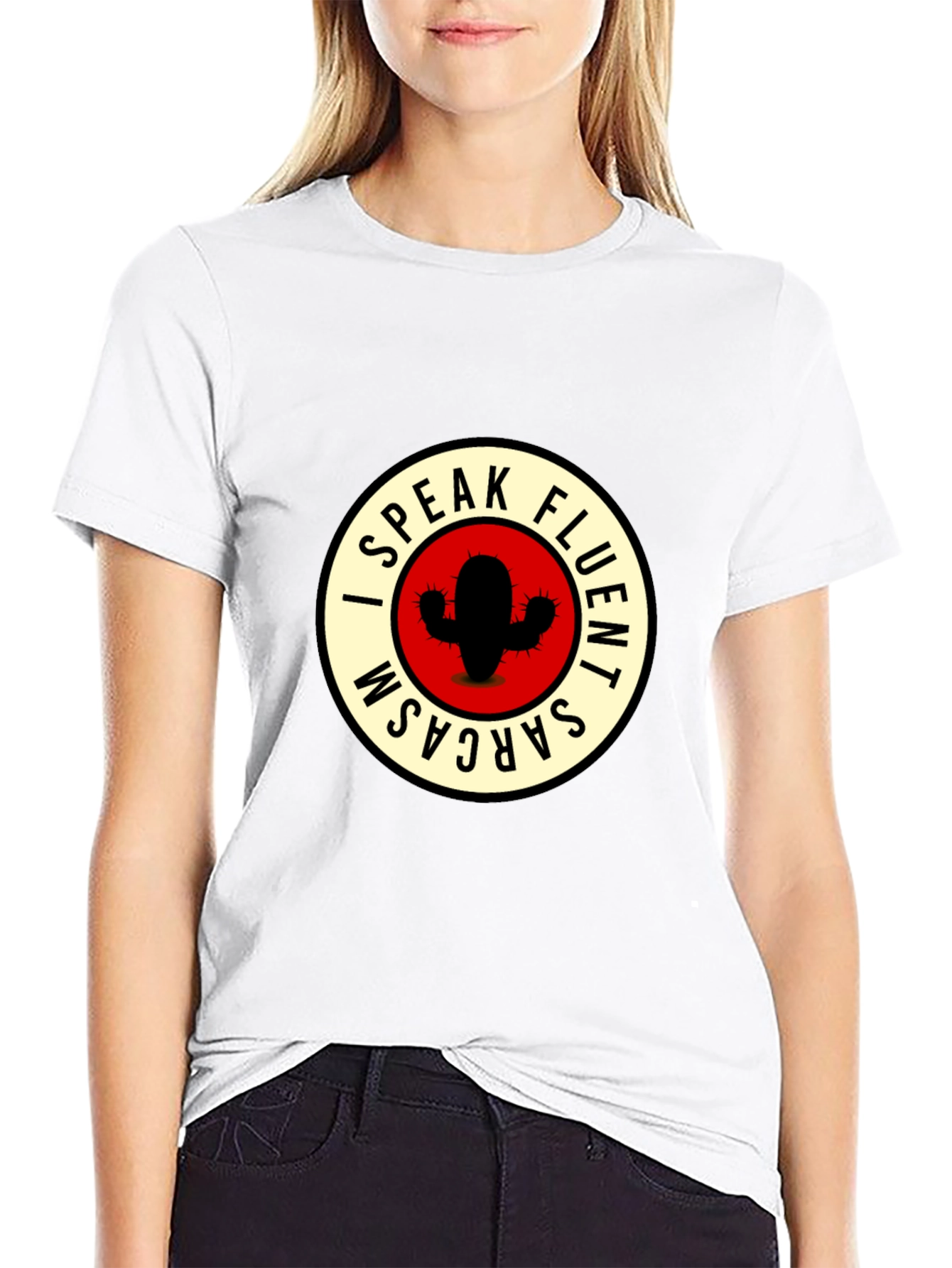 I Speak Fluent Sarcasm Cactus Graphic Tee