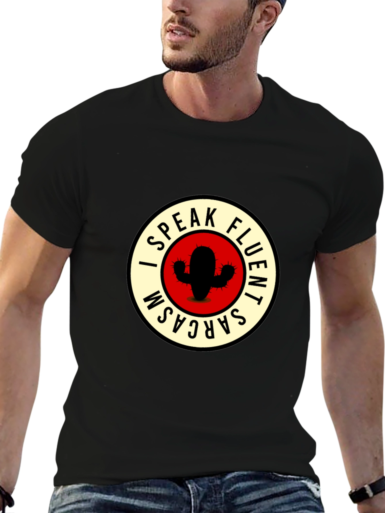 I Speak Fluent Sarcasm Cactus Graphic Tee