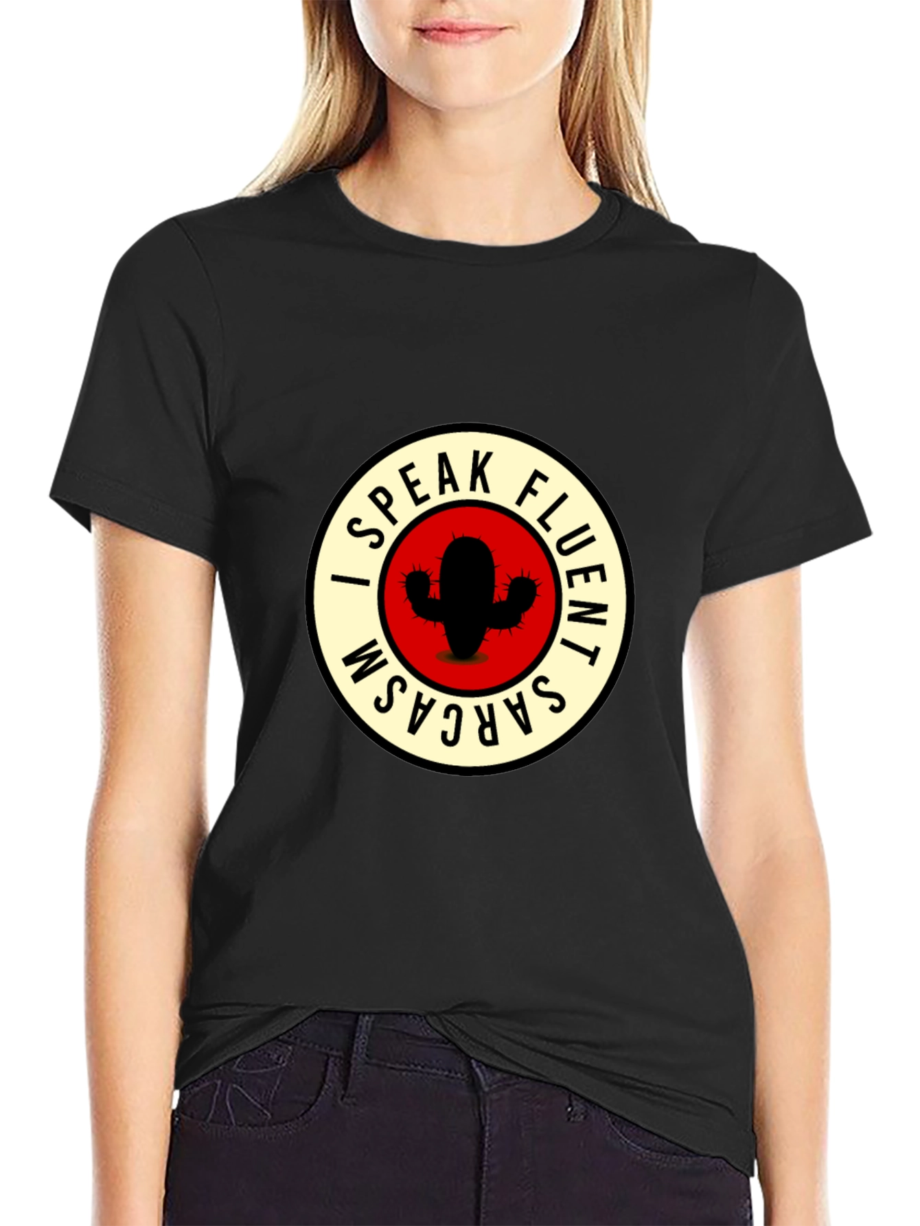 I Speak Fluent Sarcasm Cactus Graphic Tee