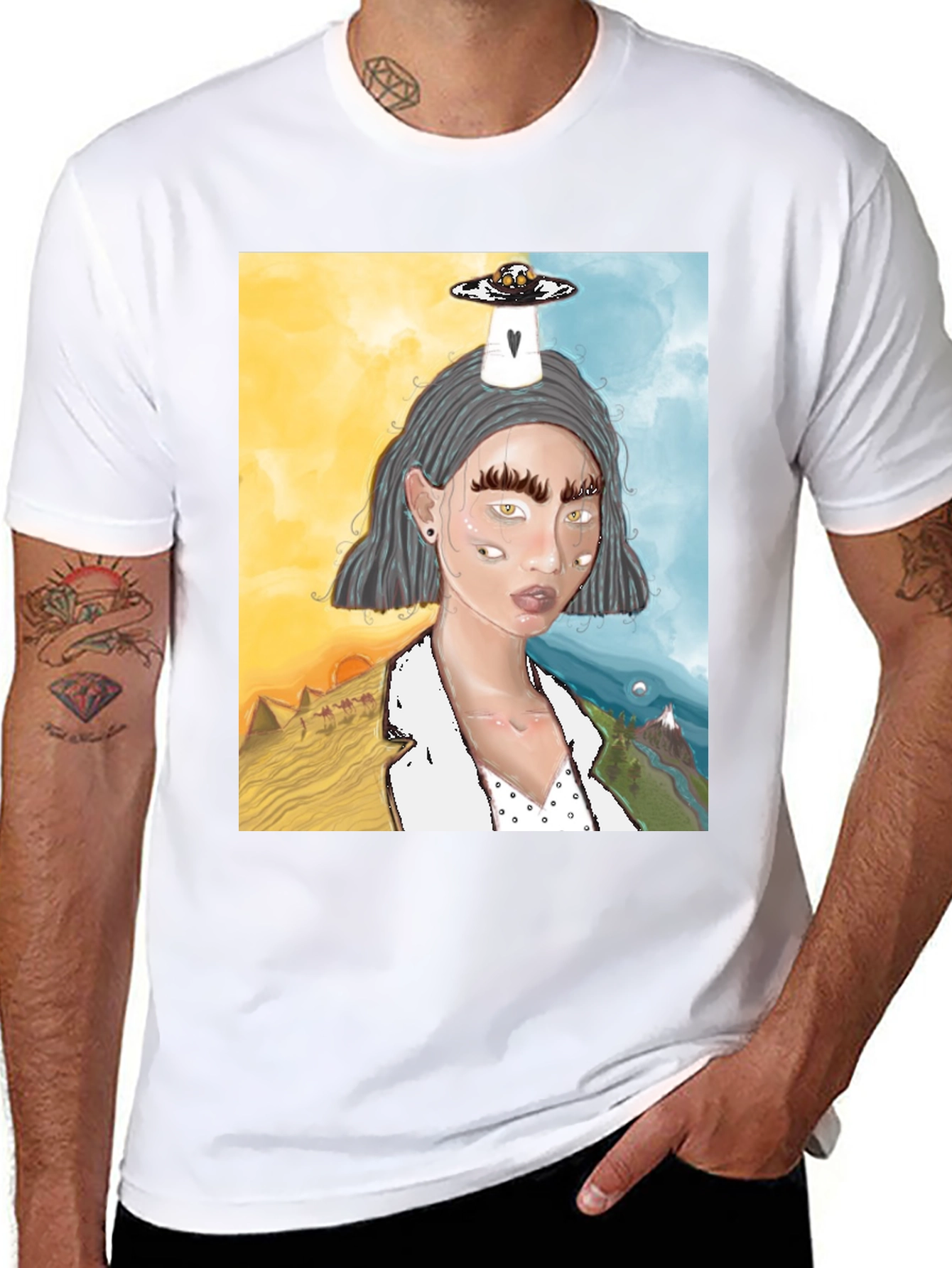 Surreal Dreamscape Graphic Tee - Unique Design