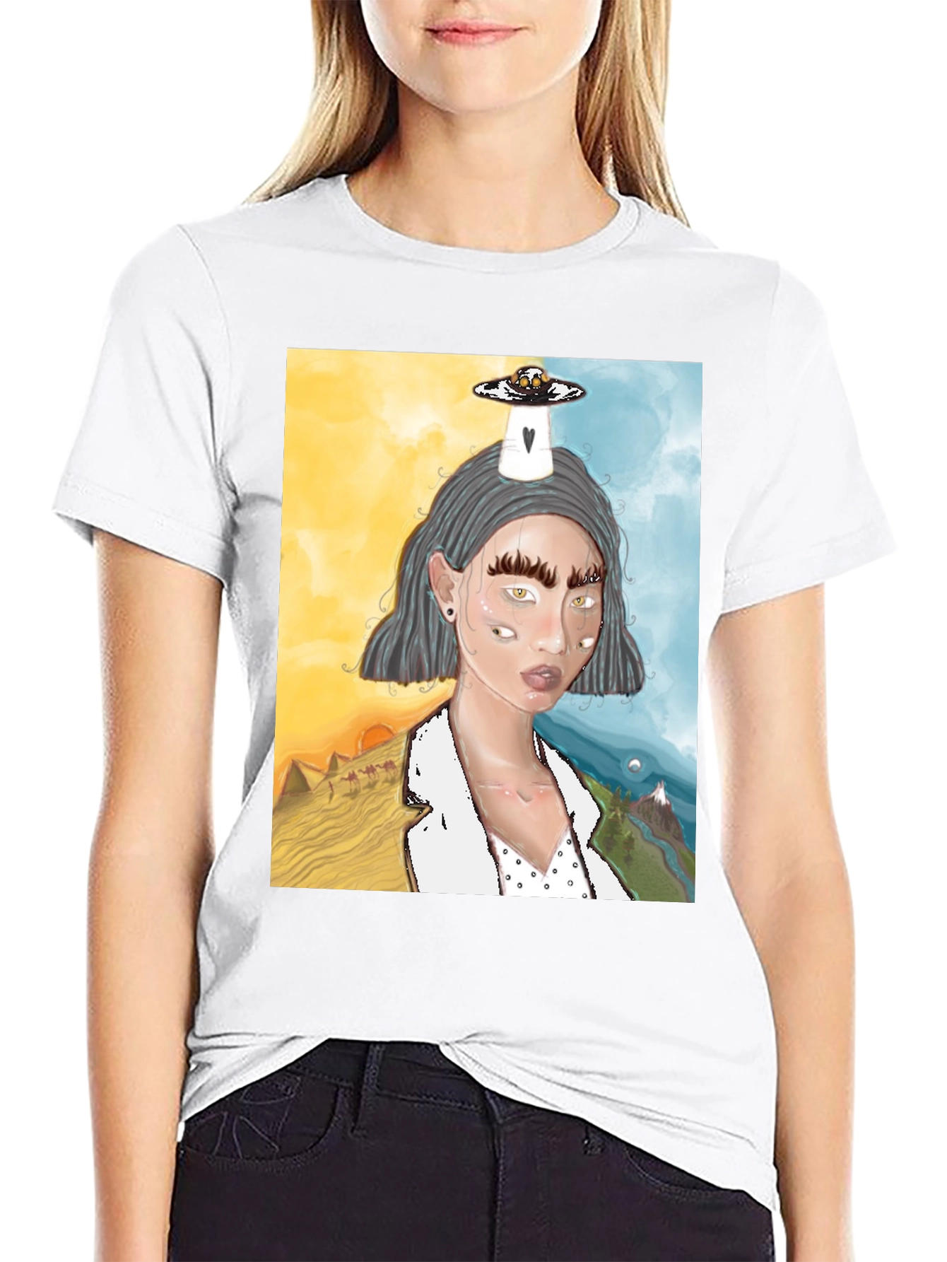 Surreal Dreamscape Graphic Tee - Unique Design