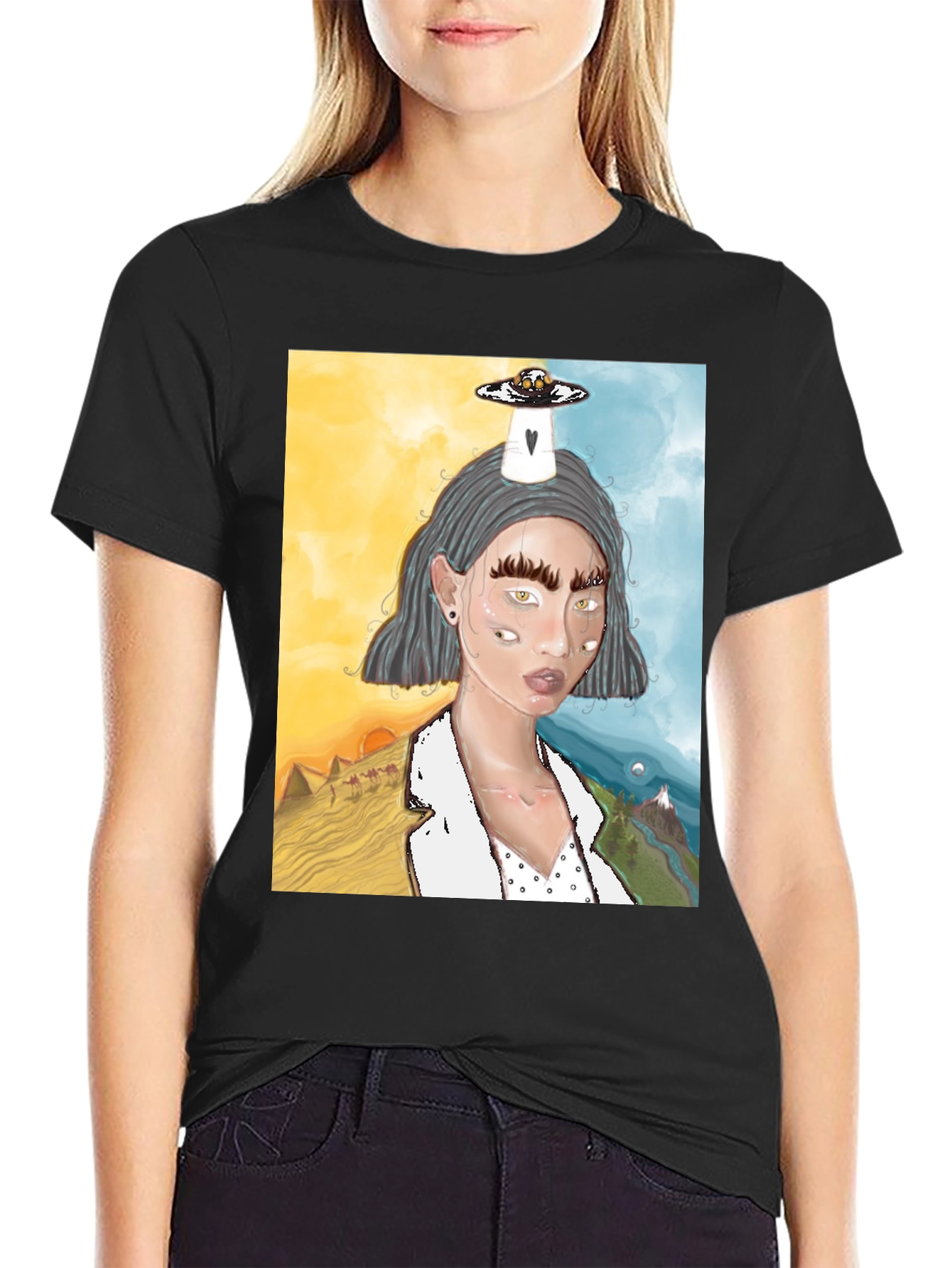 Surreal Dreamscape Graphic Tee - Unique Design