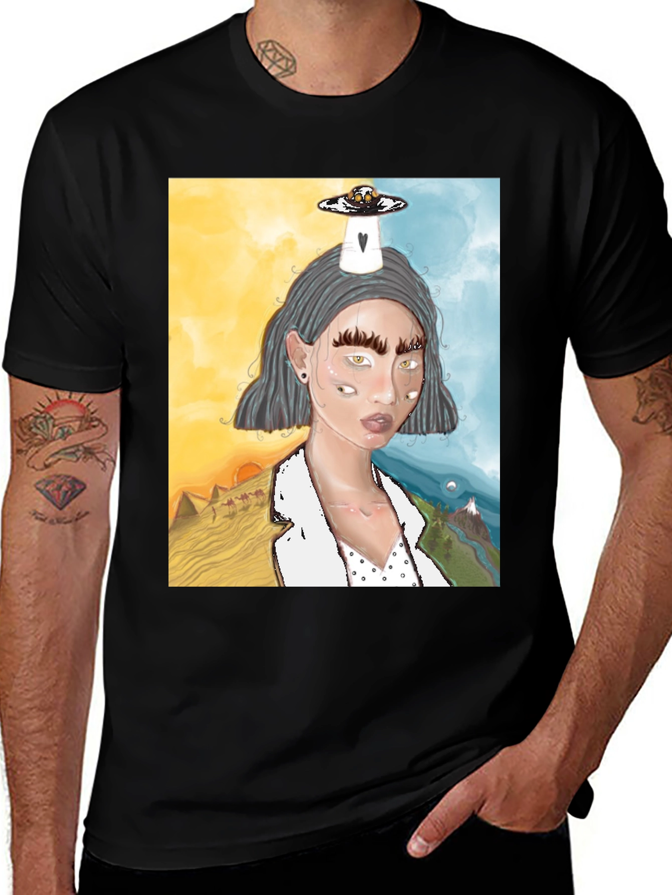 Surreal Dreamscape Graphic Tee - Unique Design