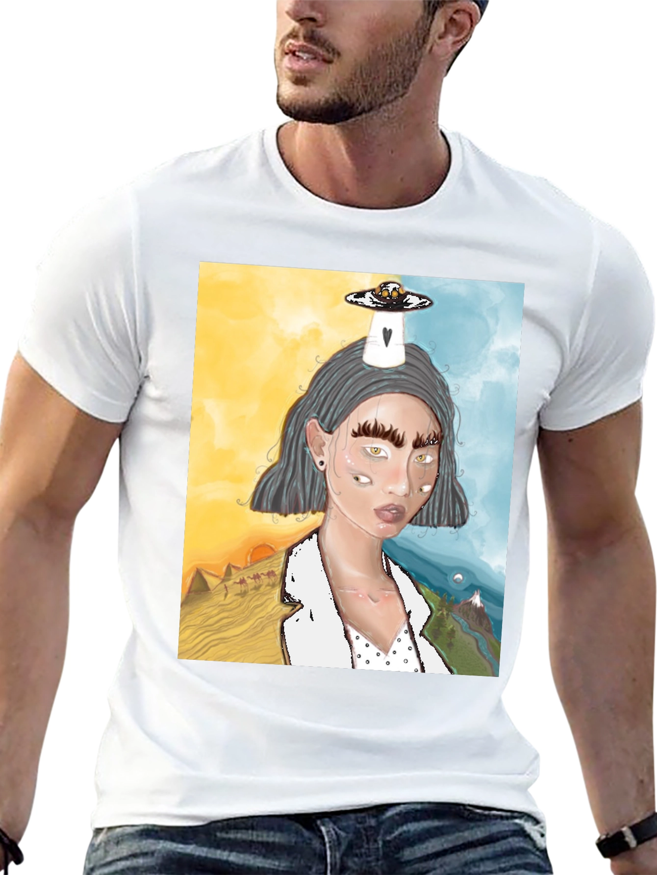 Surreal Dreamscape Graphic Tee - Unique Design