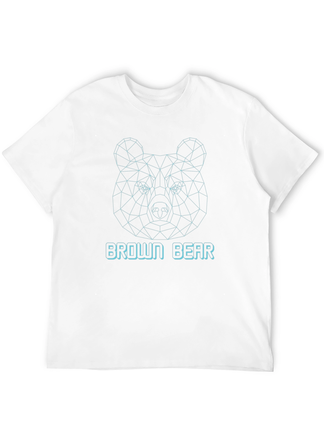 Geometric Bear Graphic Tee - Black