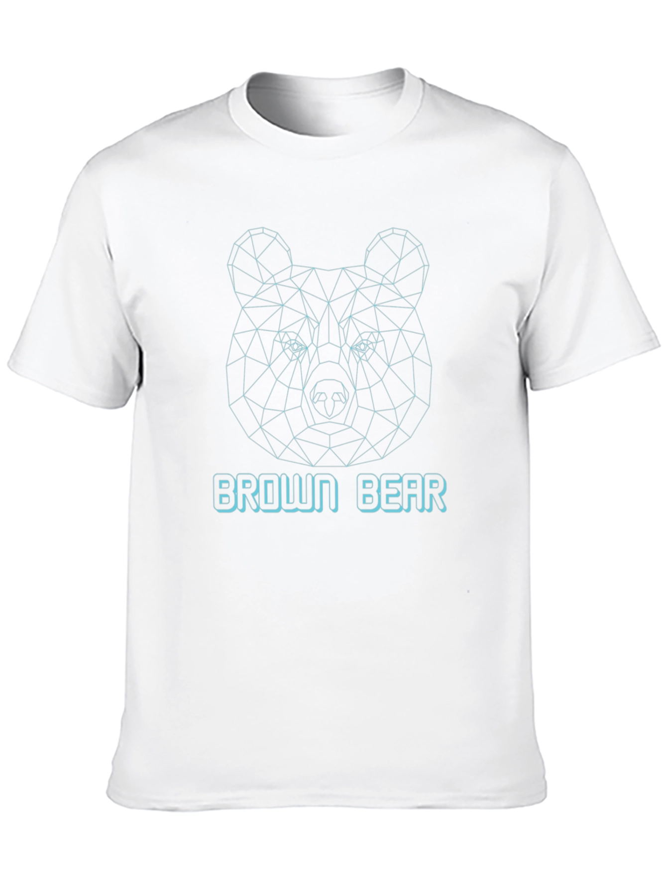 Geometric Bear Graphic Tee - Black