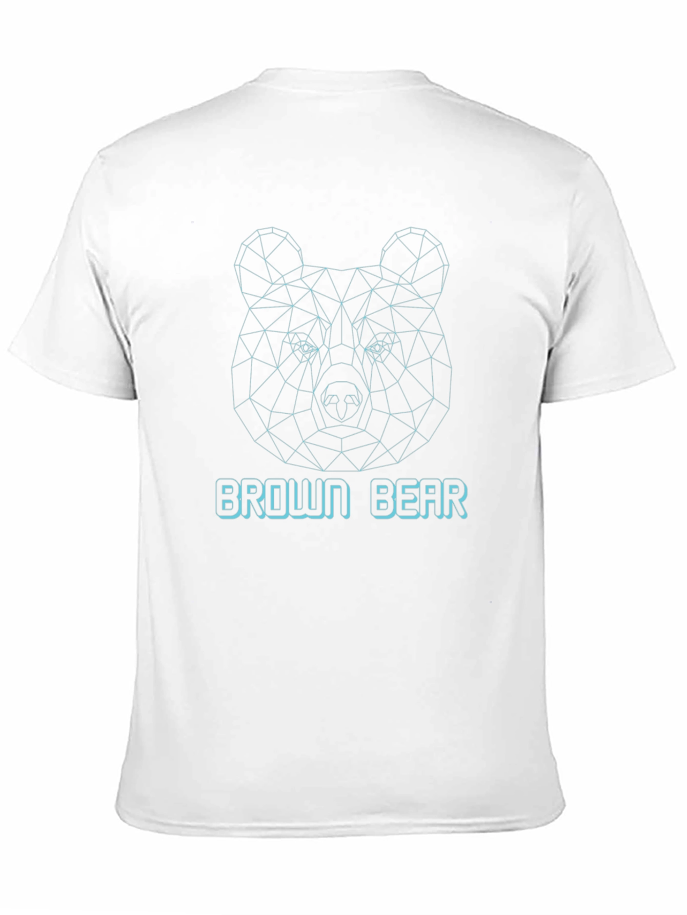 Geometric Bear Graphic Tee - Black