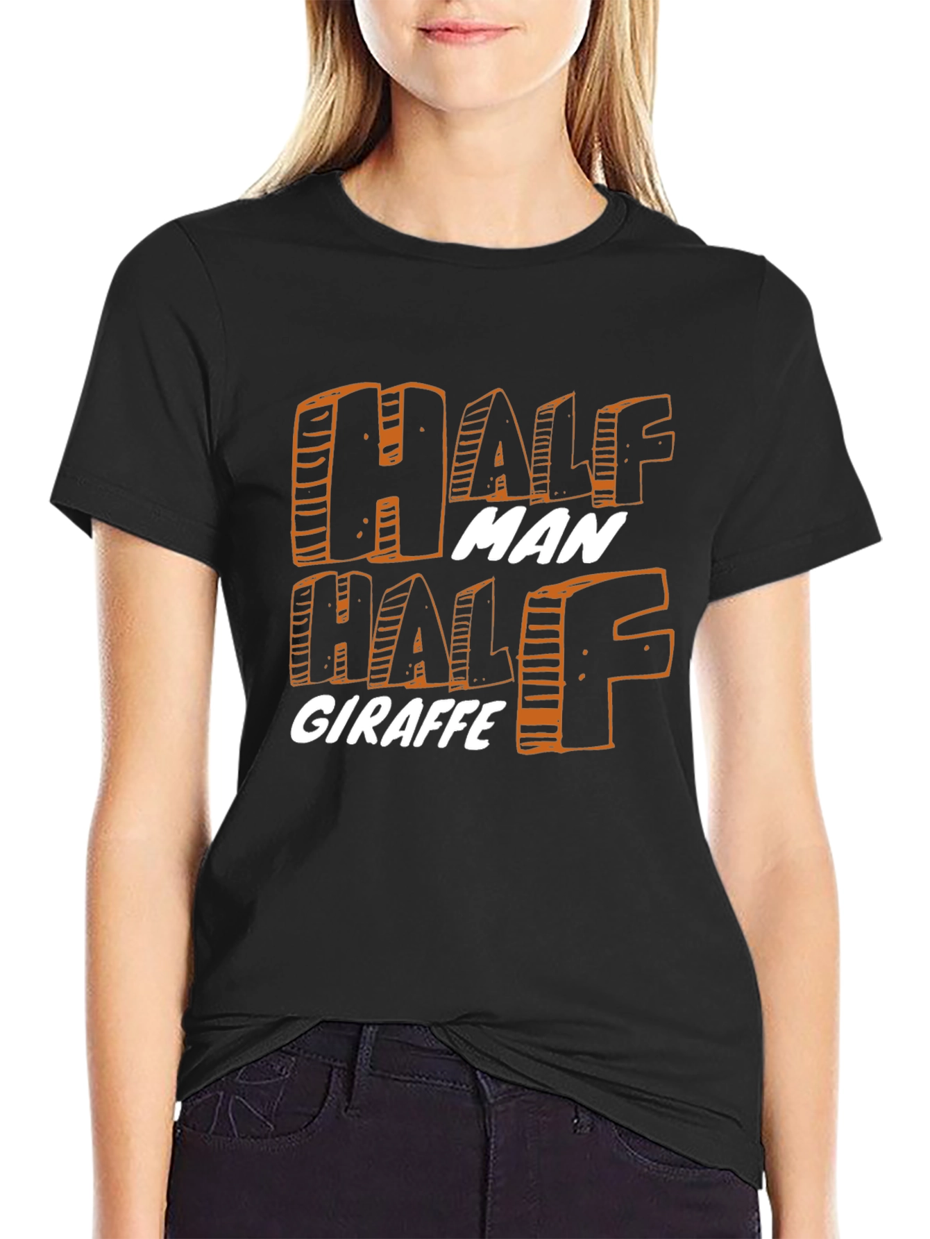 Half Man Half Giraffe Graphic T-Shirt