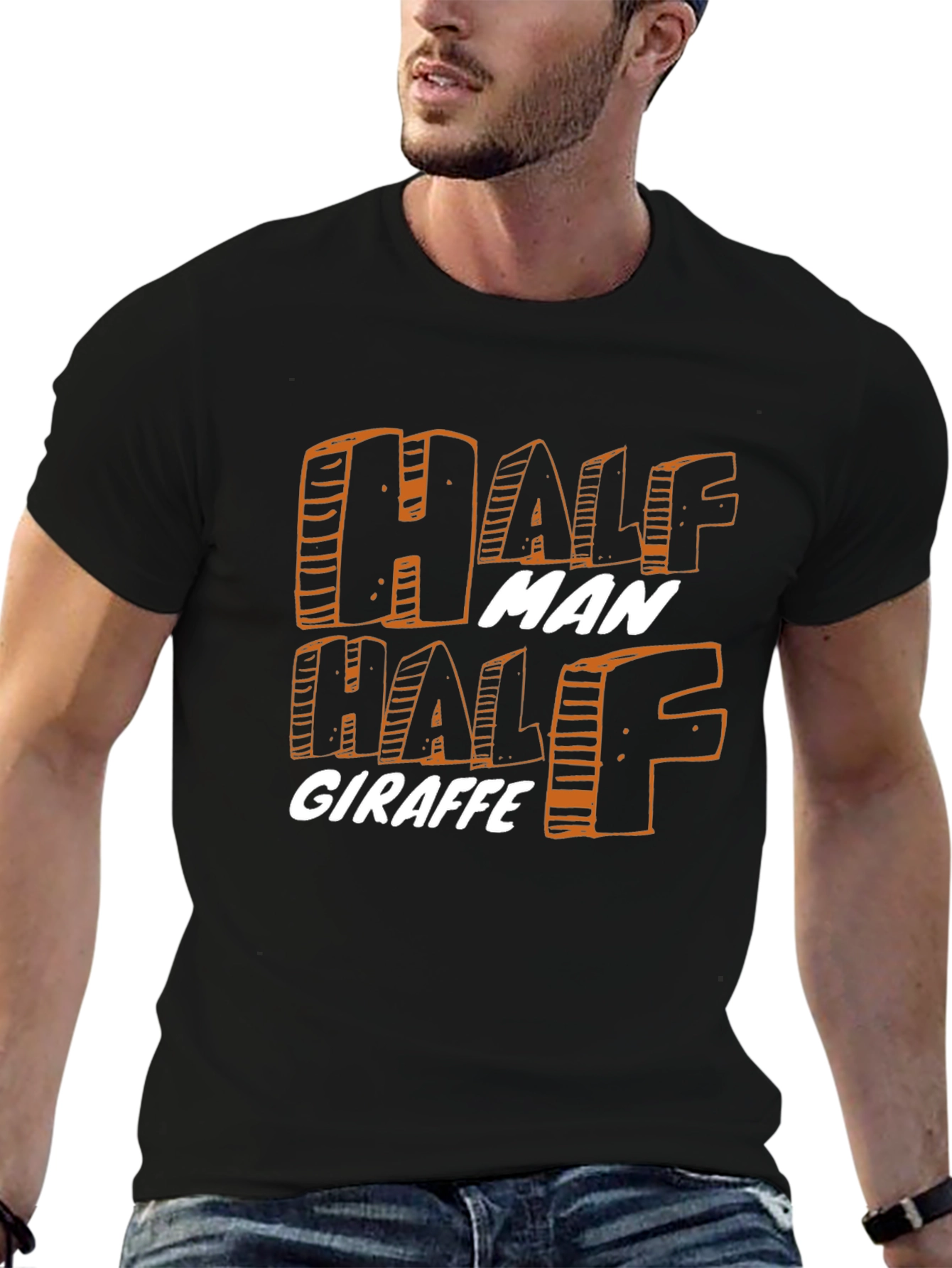 Half Man Half Giraffe Graphic T-Shirt