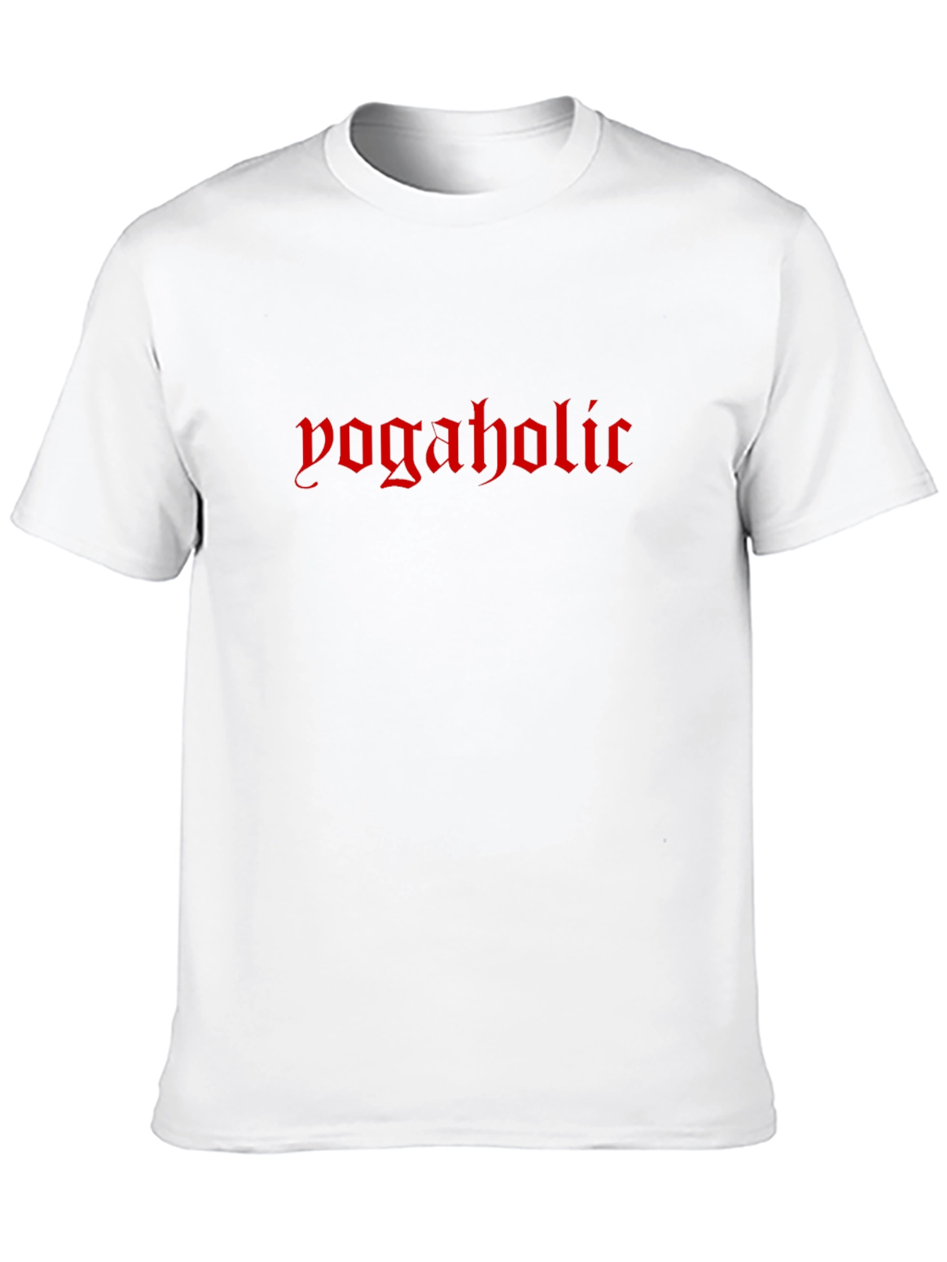 Yogaholic Gothic Text Black T-Shirt