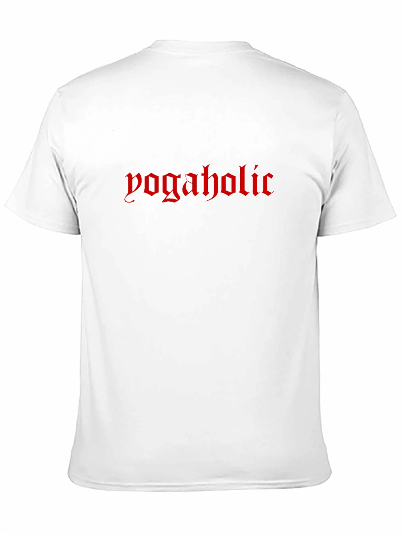 Yogaholic Gothic Text Black T-Shirt