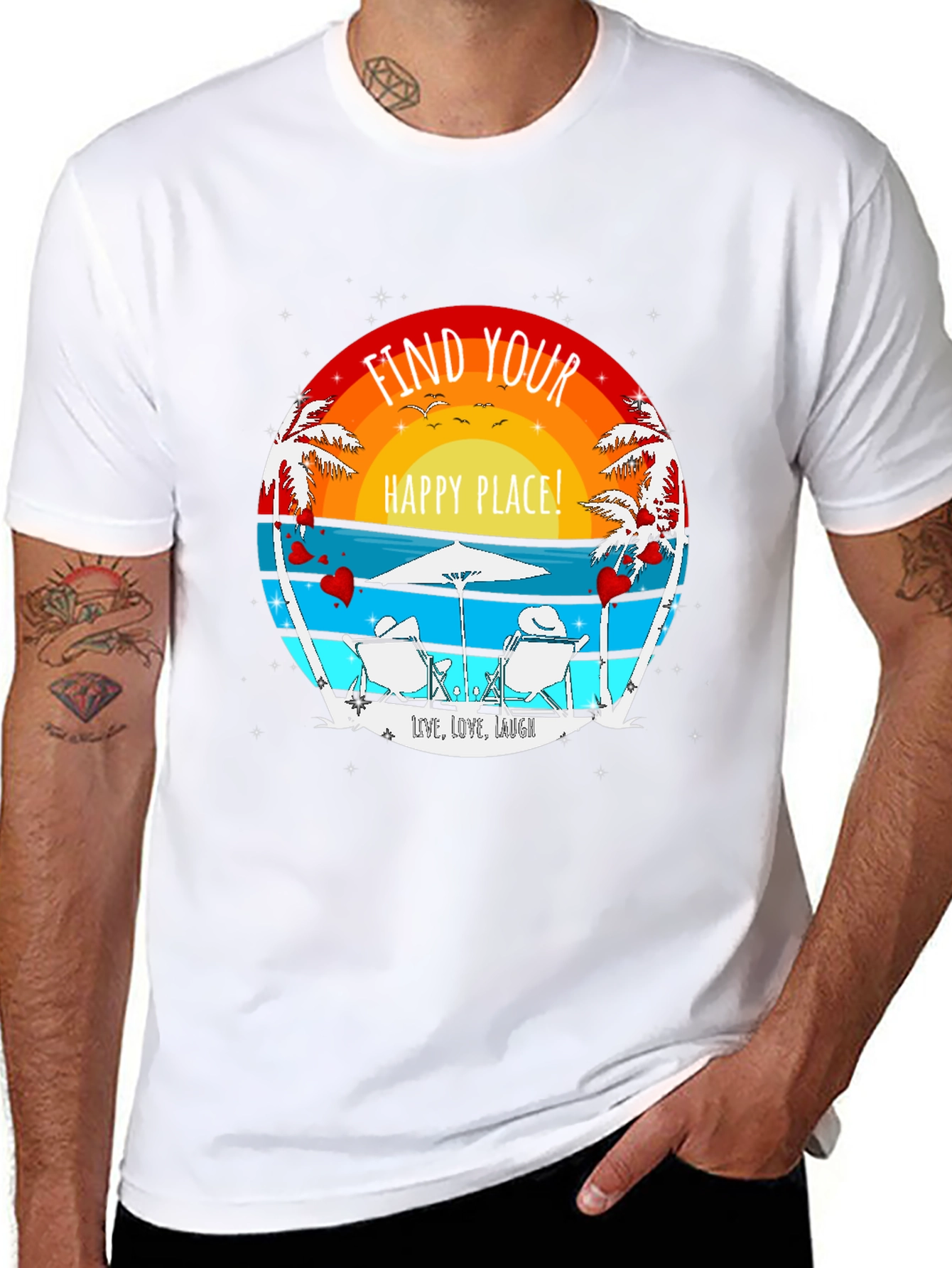 Find Your Happy Place Beach T-Shirt