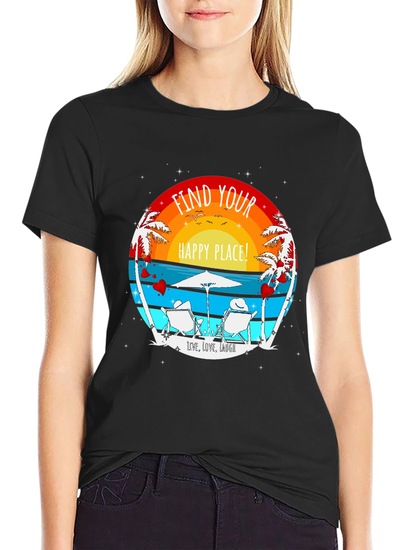 Find Your Happy Place Beach T-Shirt