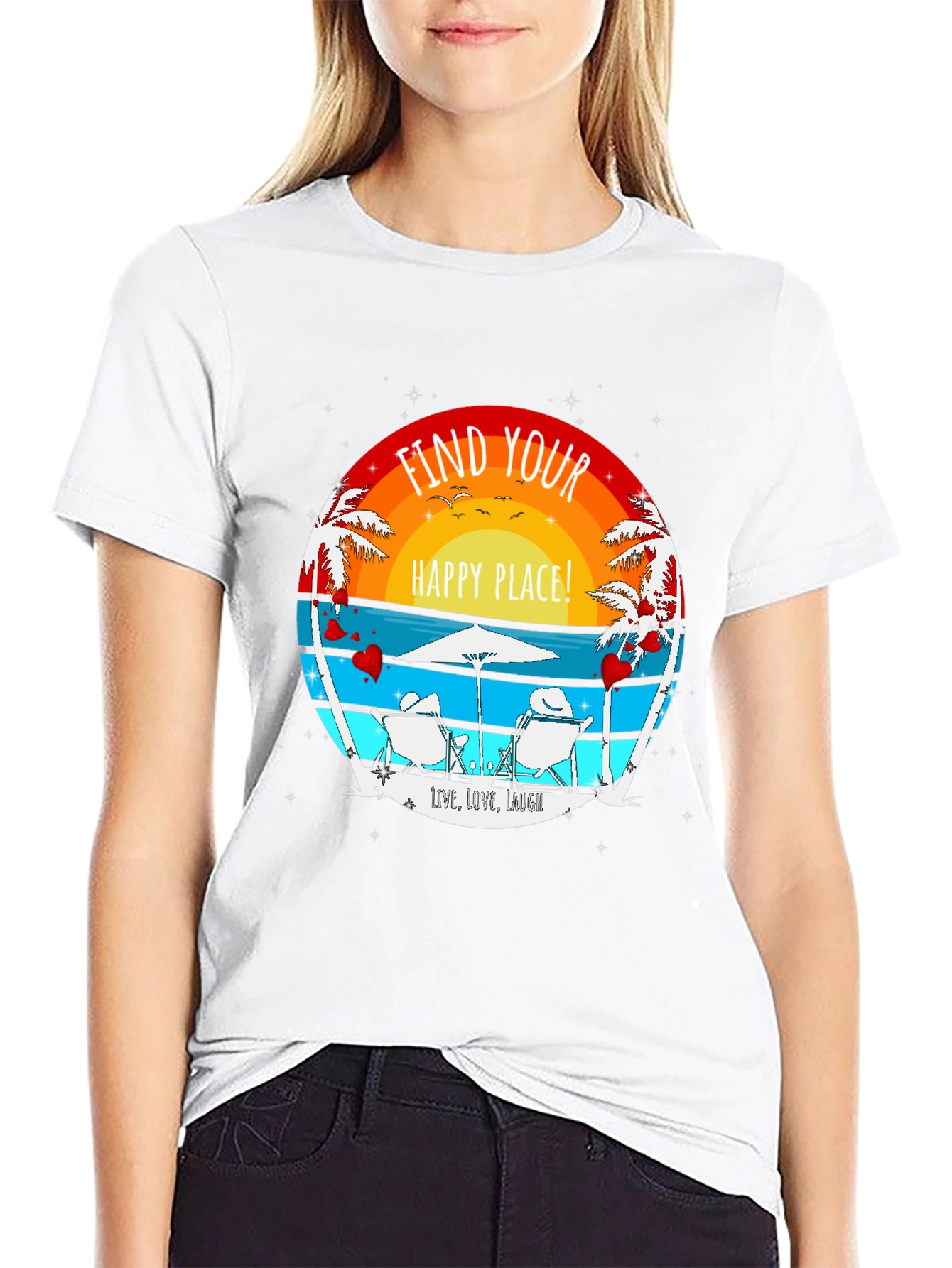 Find Your Happy Place Beach T-Shirt