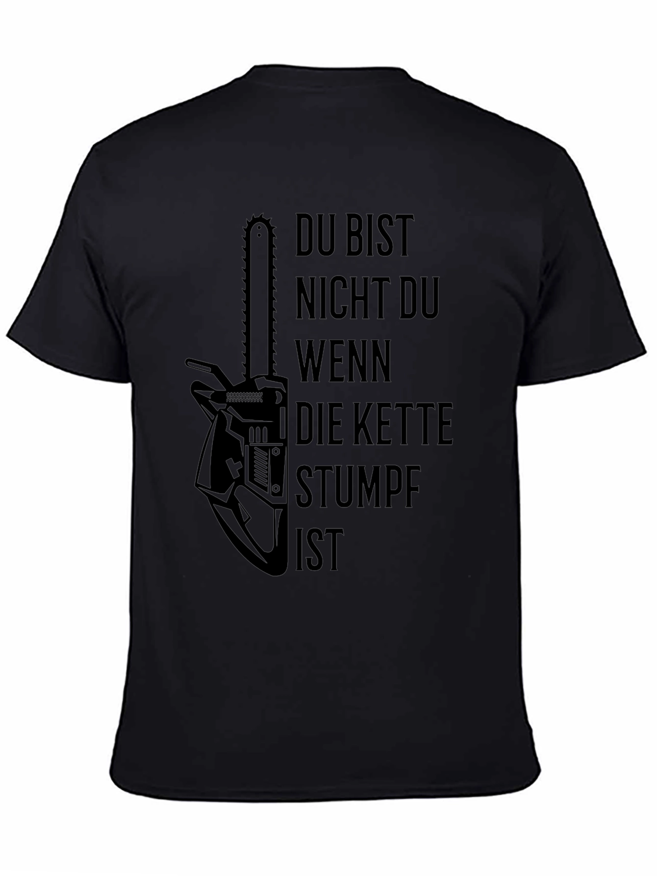 Chainsaw Humor Black T-Shirt