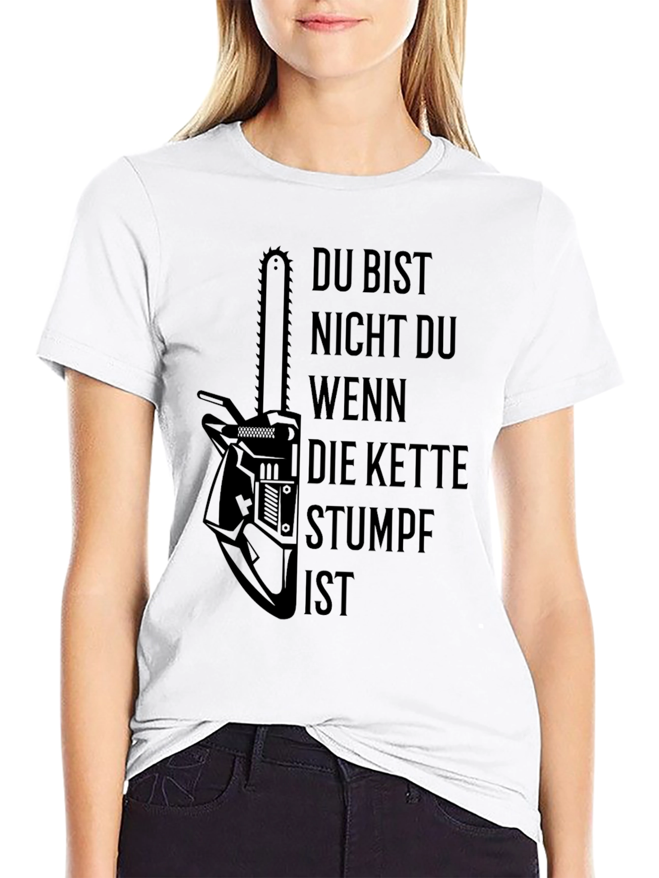 Chainsaw Humor Black T-Shirt