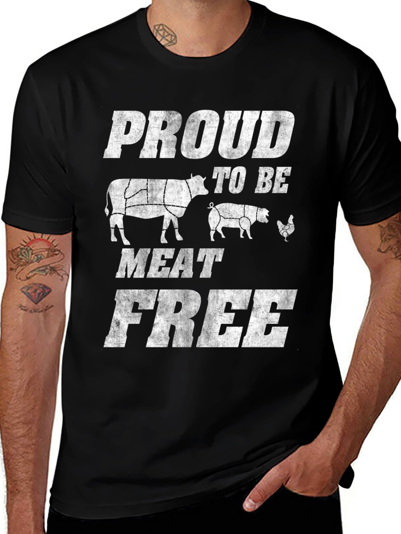 Proud To Be Meat Free Graphic T-Shirt