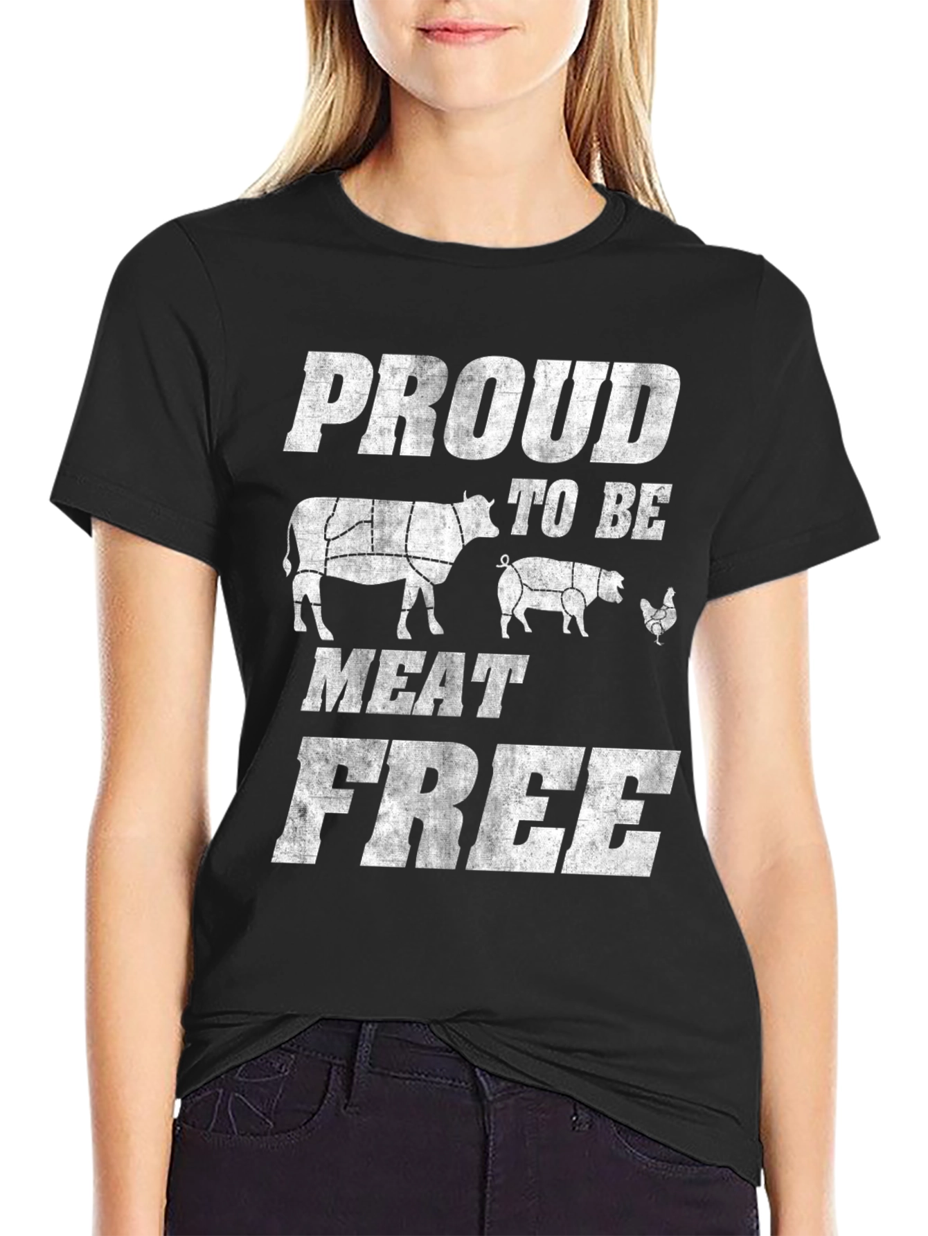 Proud To Be Meat Free Graphic T-Shirt
