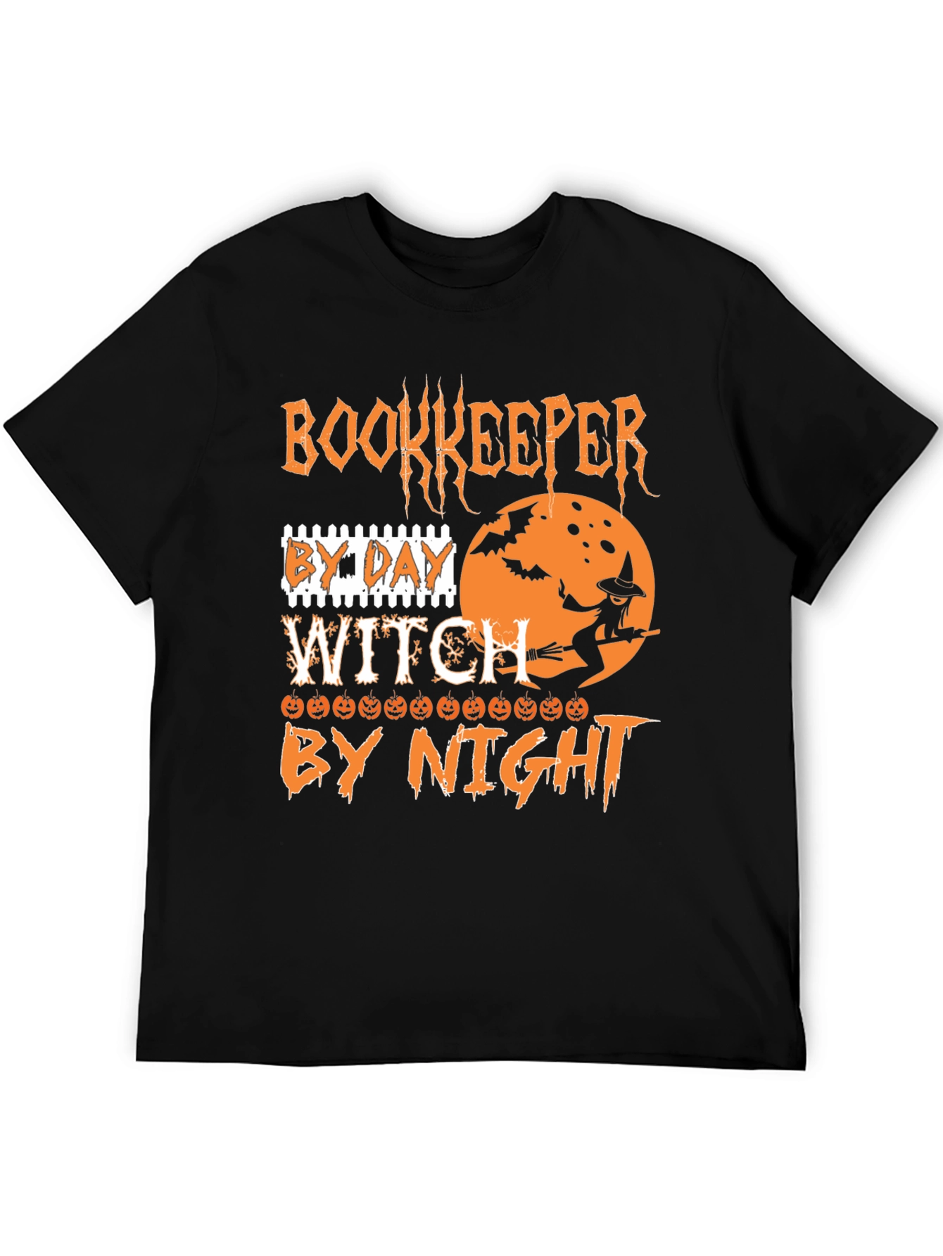 Bookkeeper by Day Witch by Night Halloween T-Shirt