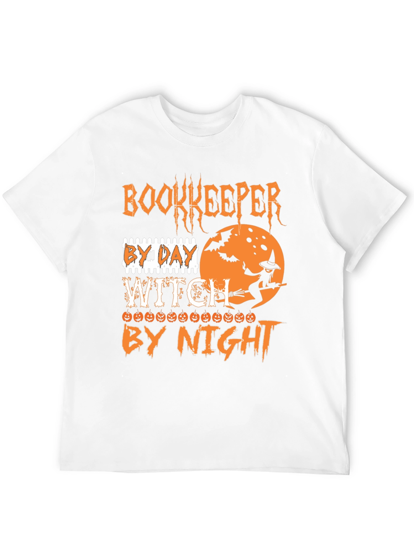 Bookkeeper by Day Witch by Night Halloween T-Shirt