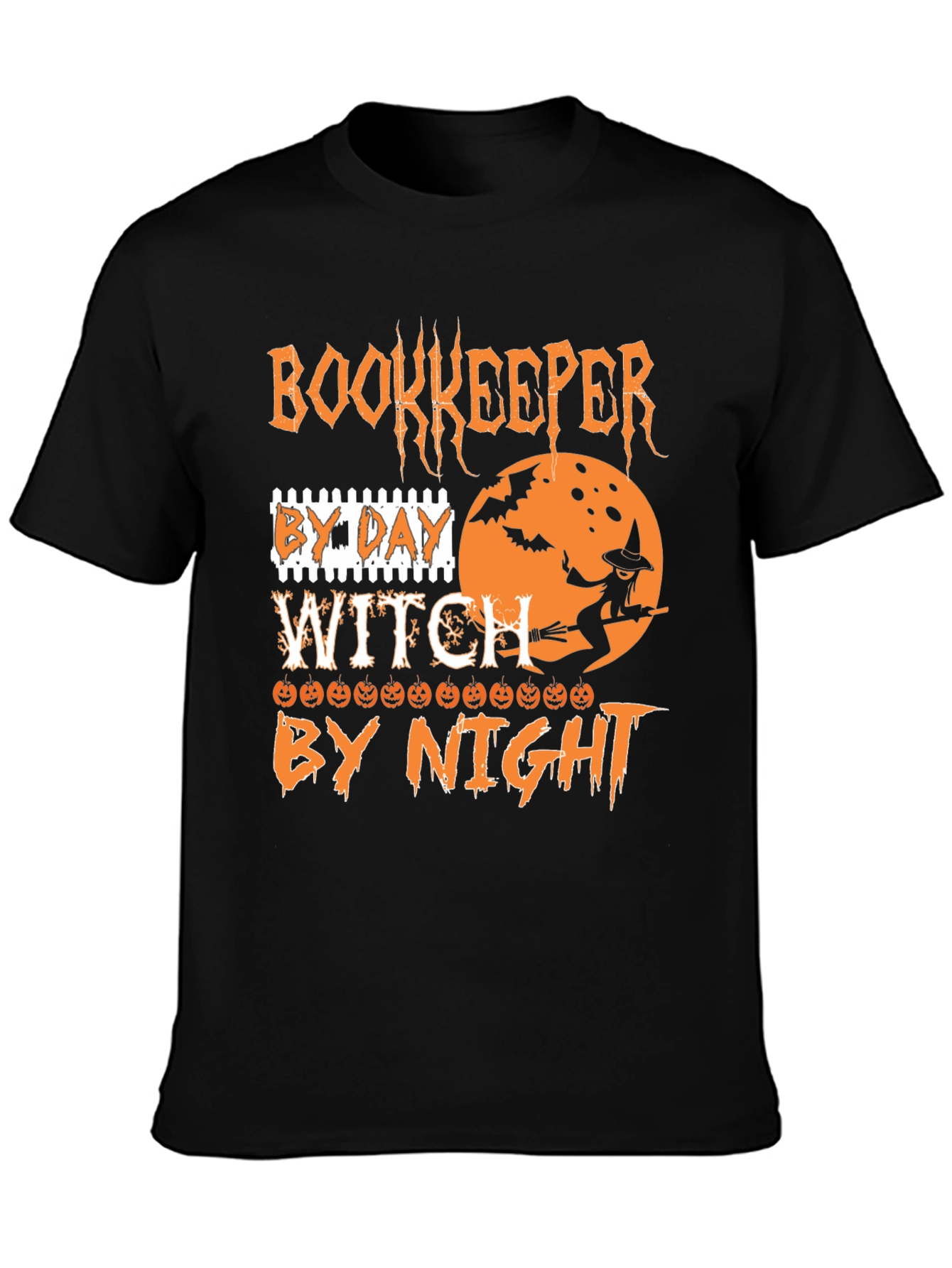 Bookkeeper by Day Witch by Night Halloween T-Shirt