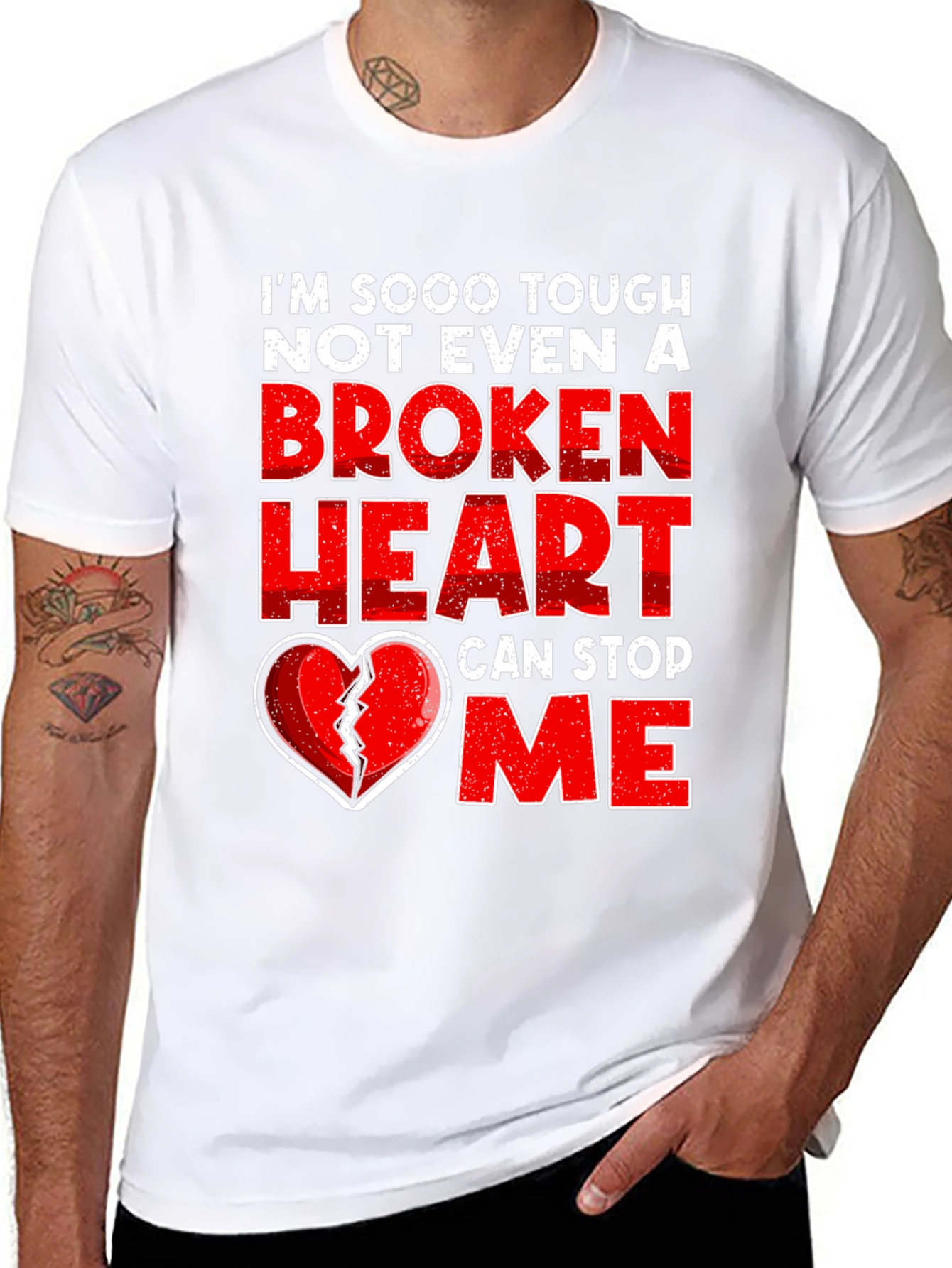 Tough Broken Heart Graphic Tee - Mens