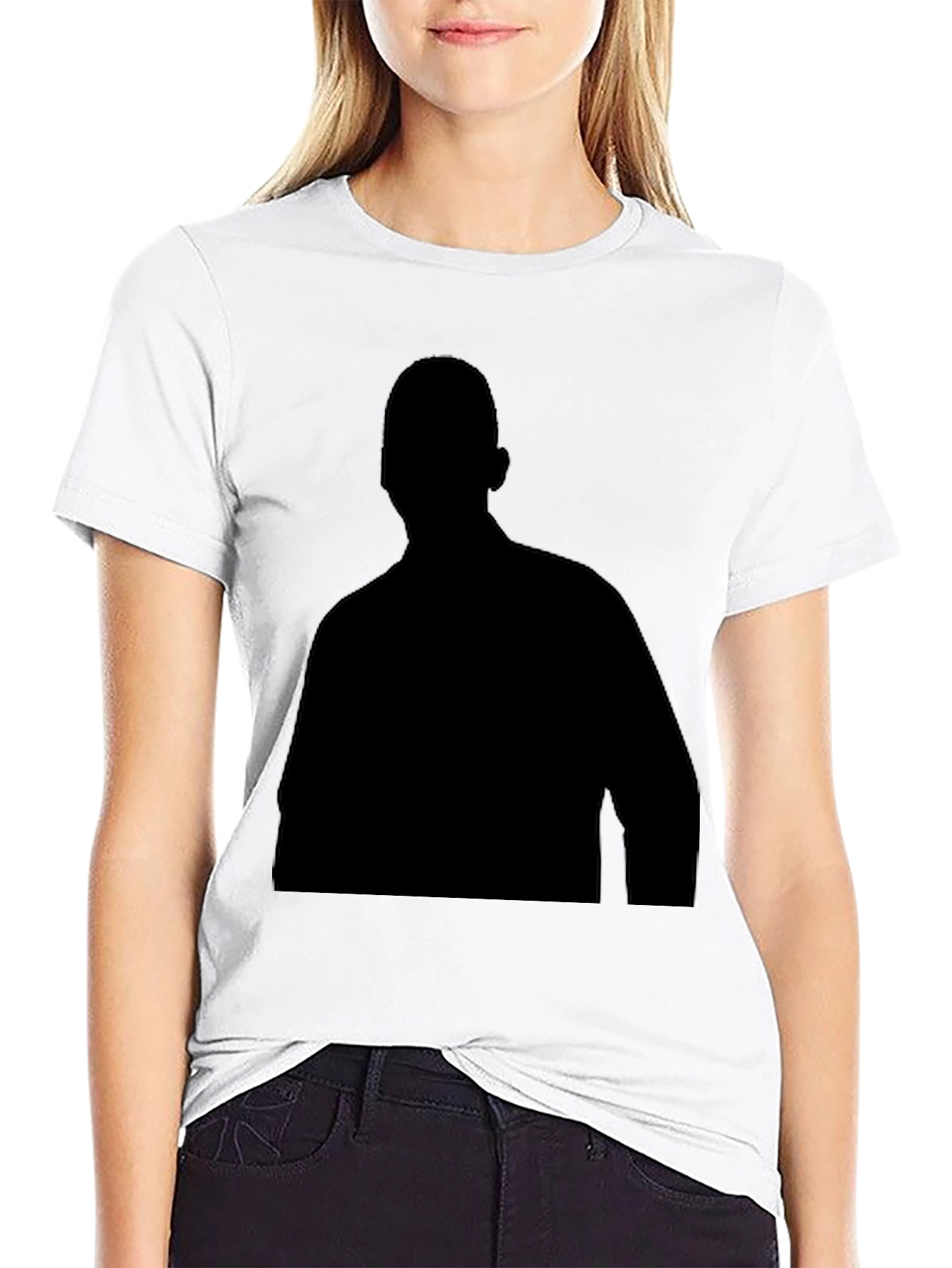 Mens Black Silhouette Graphic T-Shirt