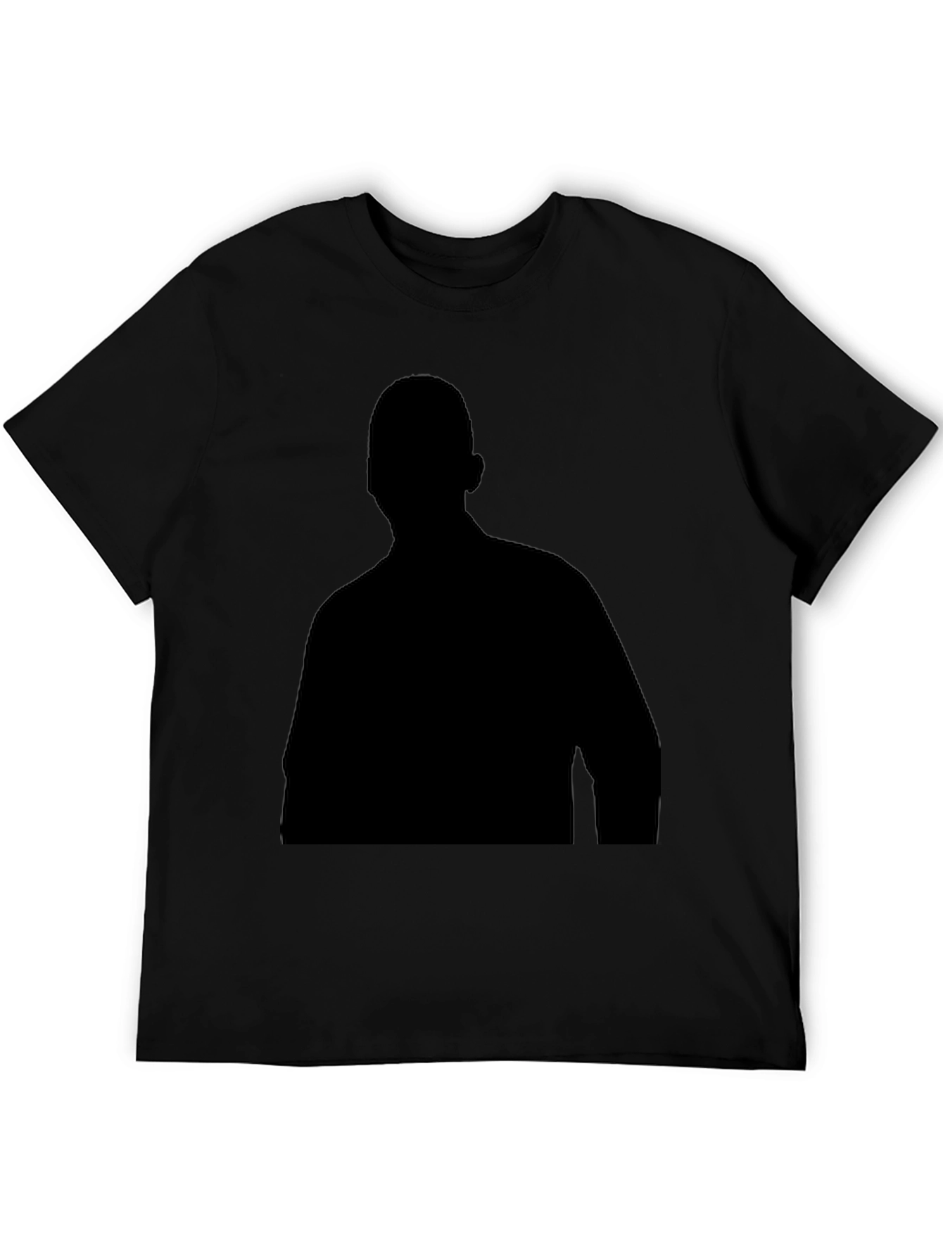 Mens Black Silhouette Graphic T-Shirt