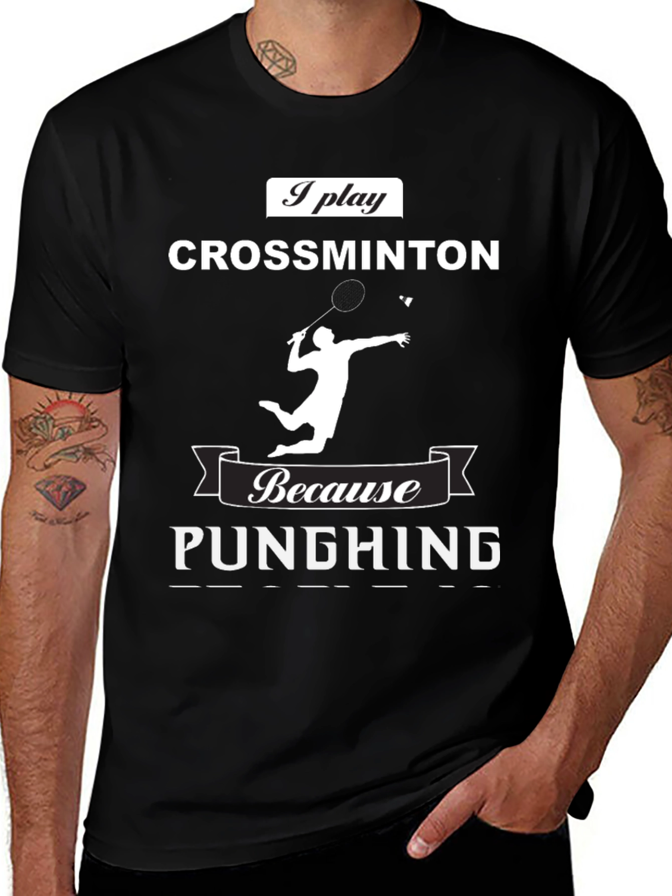 Crossminton T-Shirt - Because Punghing Graphic Tee