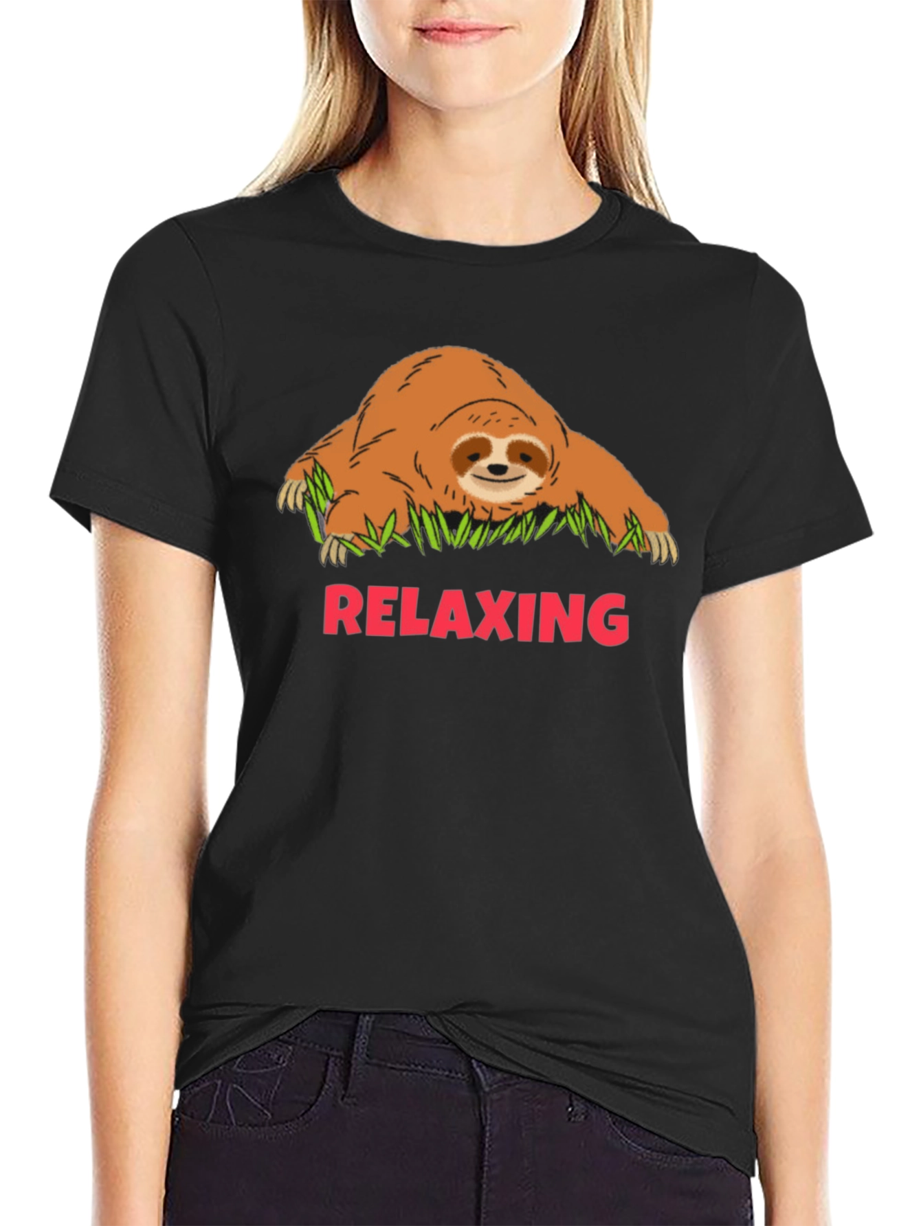Relaxing Sloth Graphic T-Shirt