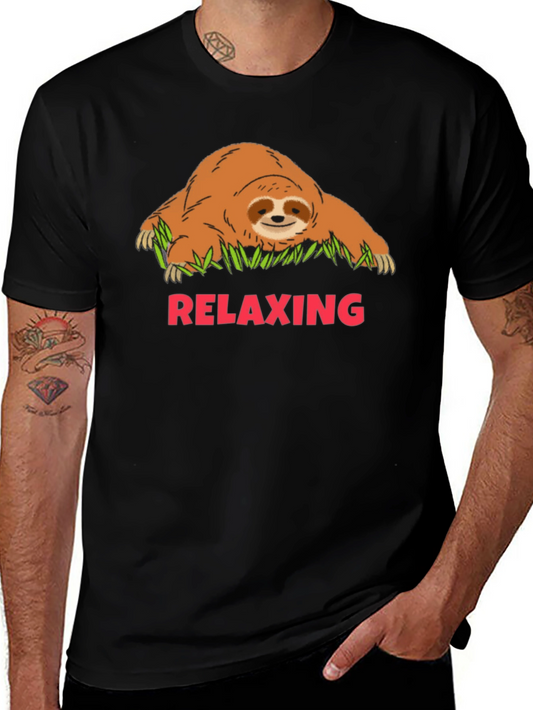 Relaxing Sloth Graphic T-Shirt