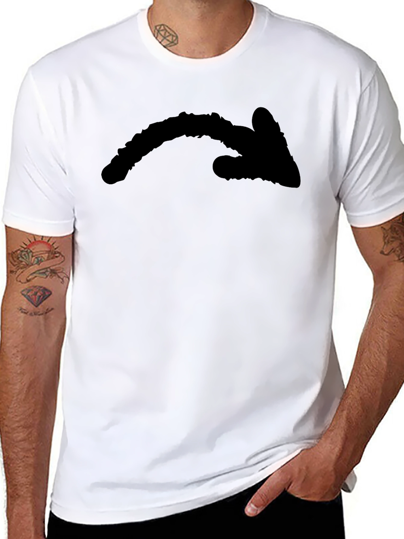 Black Arrow Graphic Tee - Casual Wear