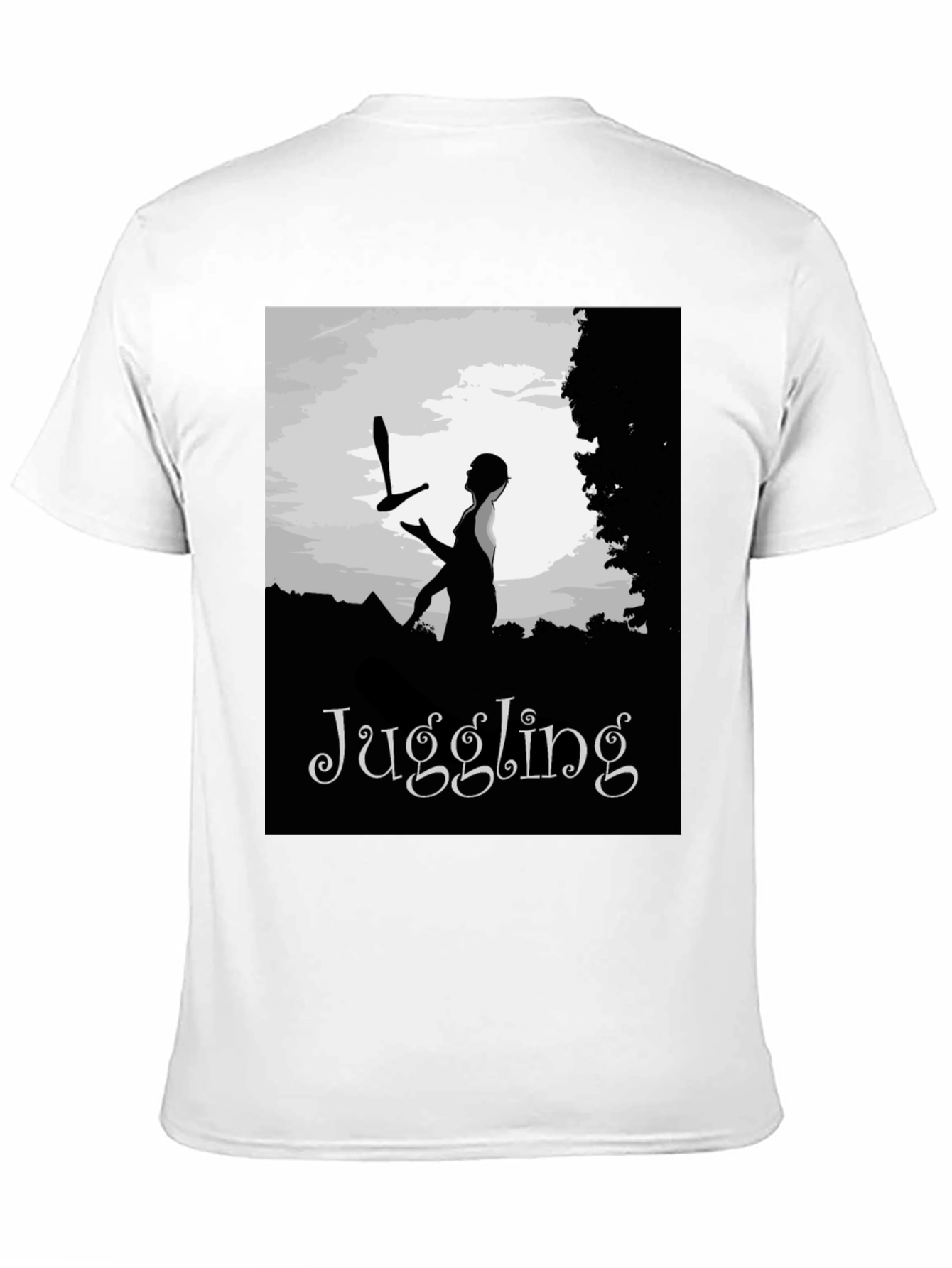 Juggling Graphic T-Shirt - Silhouette Design