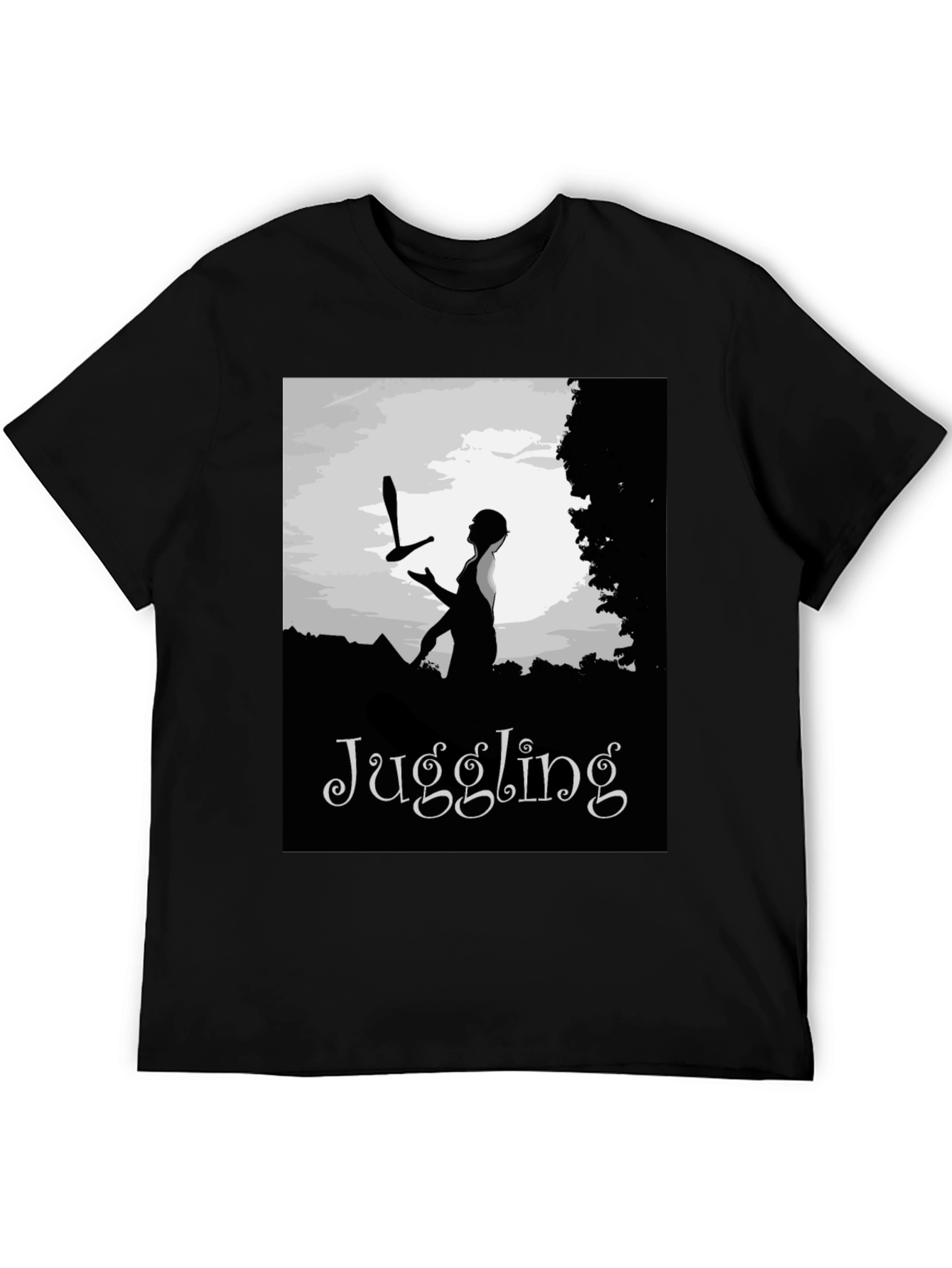 Juggling Graphic T-Shirt - Silhouette Design