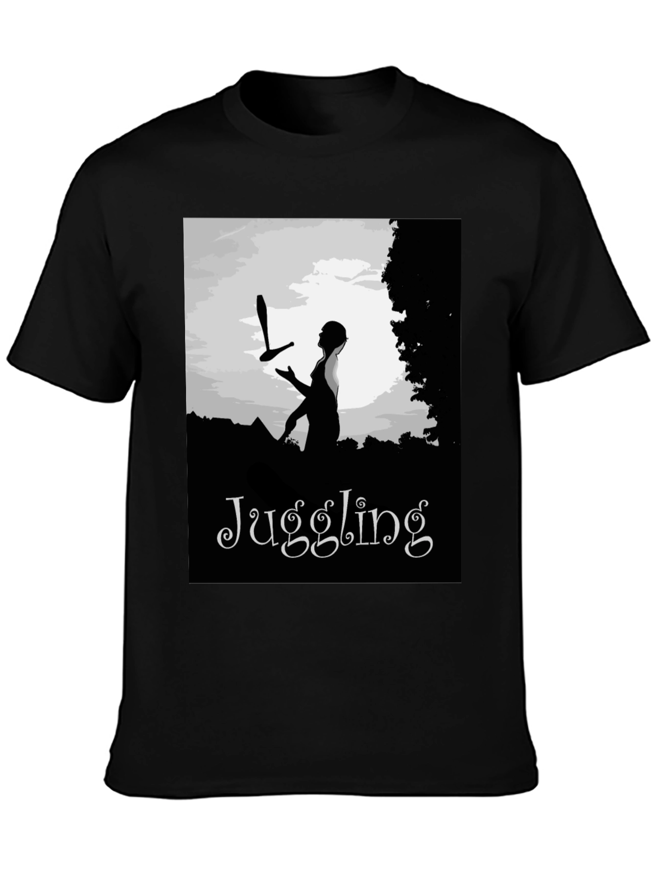 Juggling Graphic T-Shirt - Silhouette Design