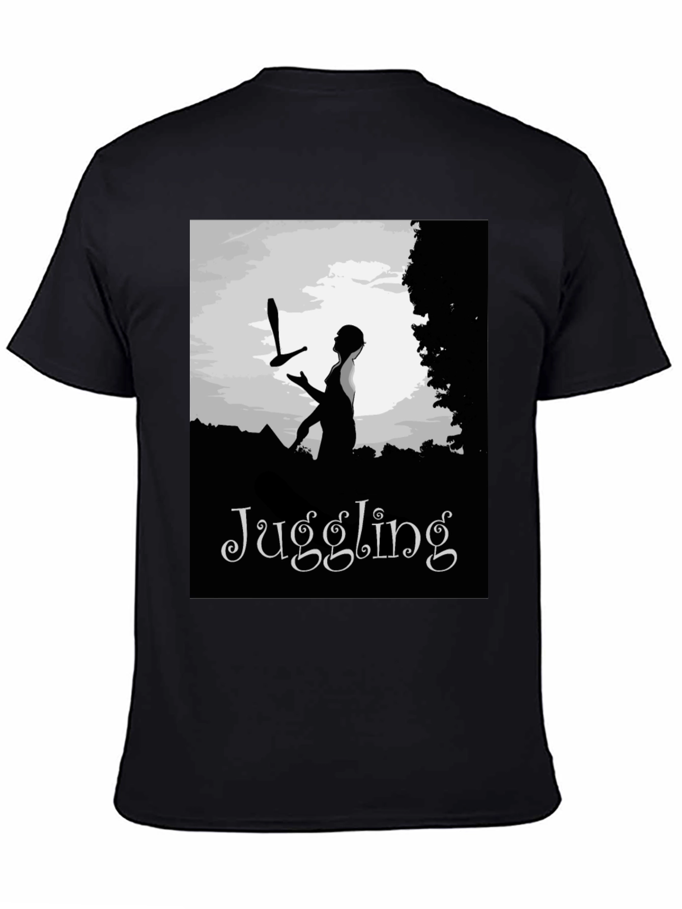 Juggling Graphic T-Shirt - Silhouette Design