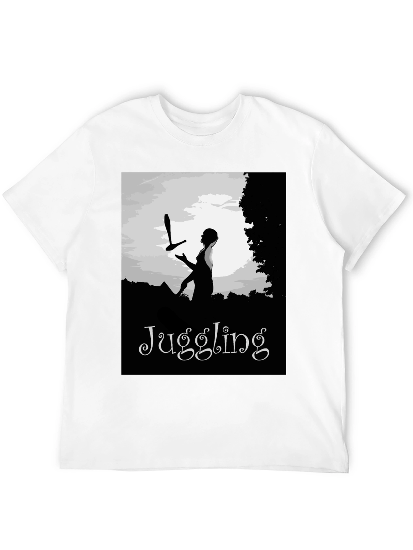 Juggling Graphic T-Shirt - Silhouette Design
