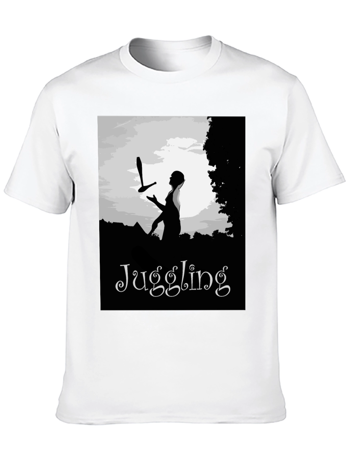 Juggling Graphic T-Shirt - Silhouette Design