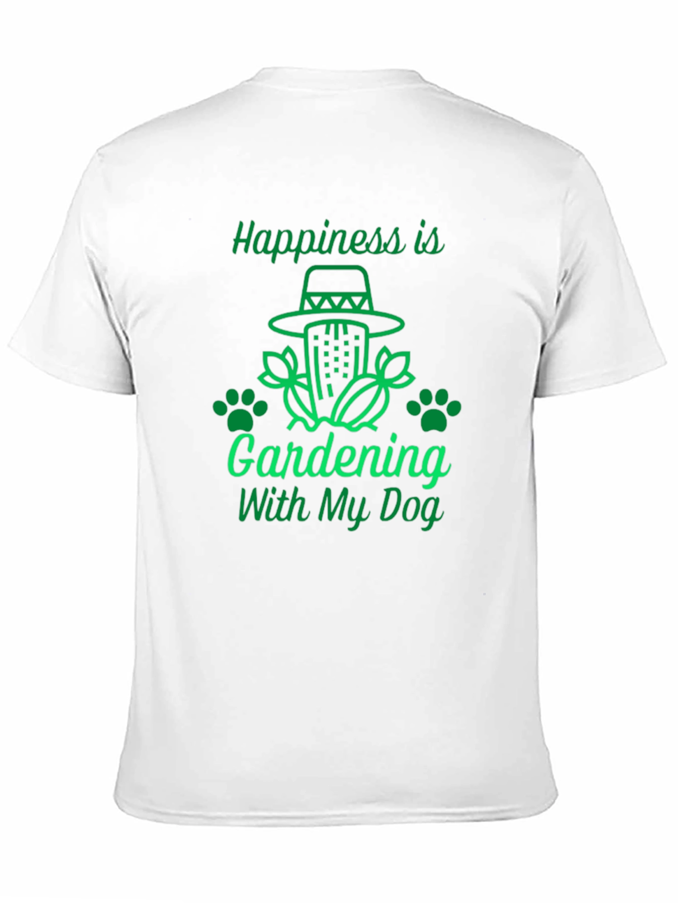 Gardening with My Dog Black Graphic T-Shirt