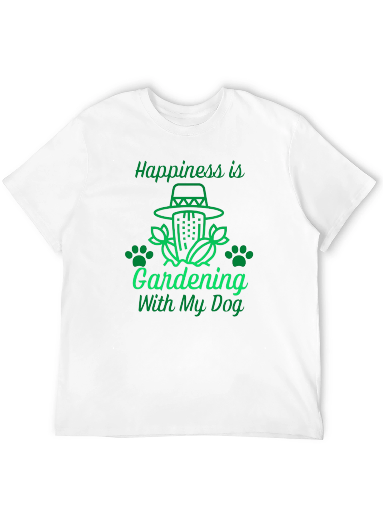 Gardening with My Dog Black Graphic T-Shirt