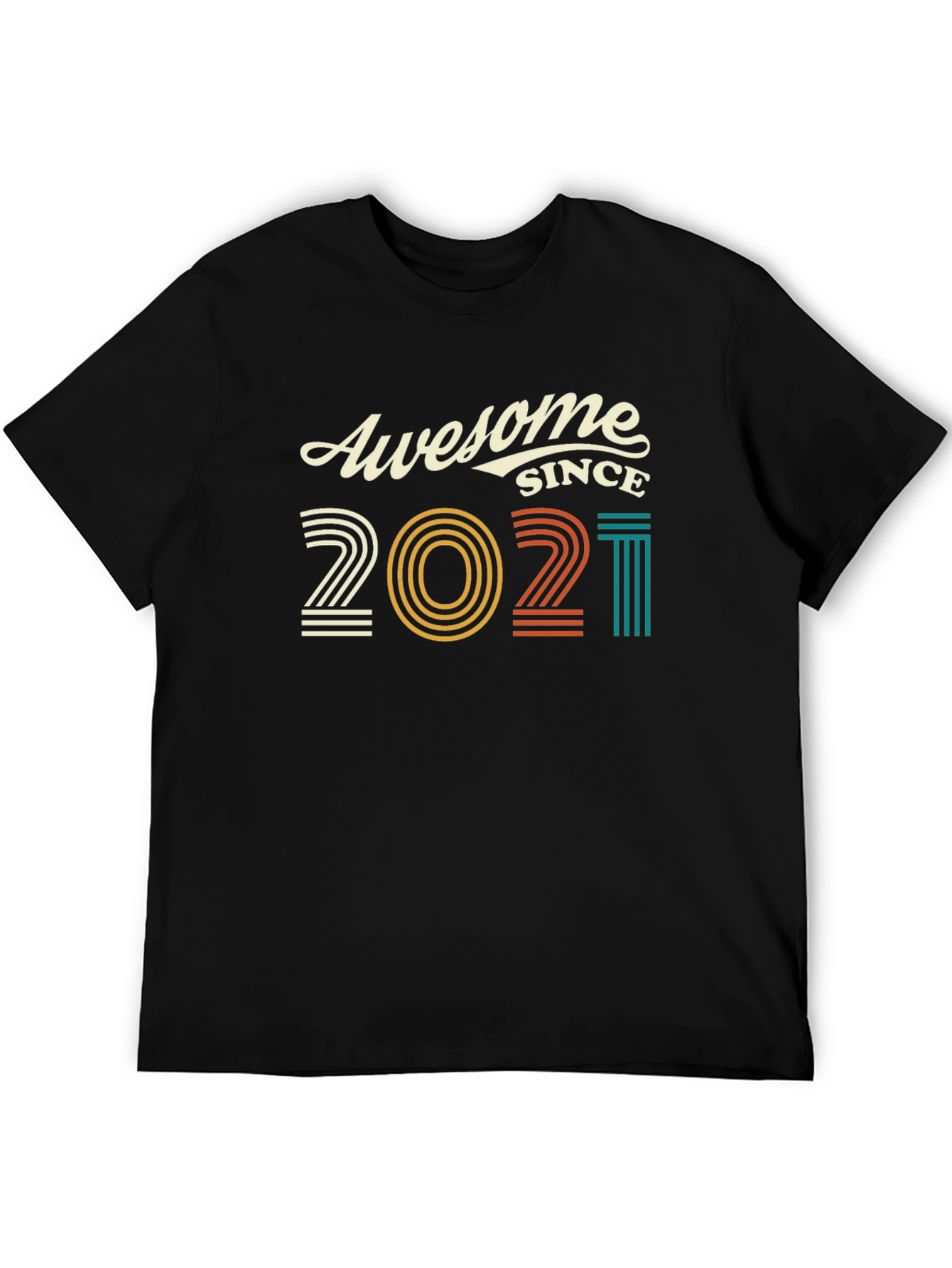 Awesome Since 2021 Graphic T-Shirt - Black