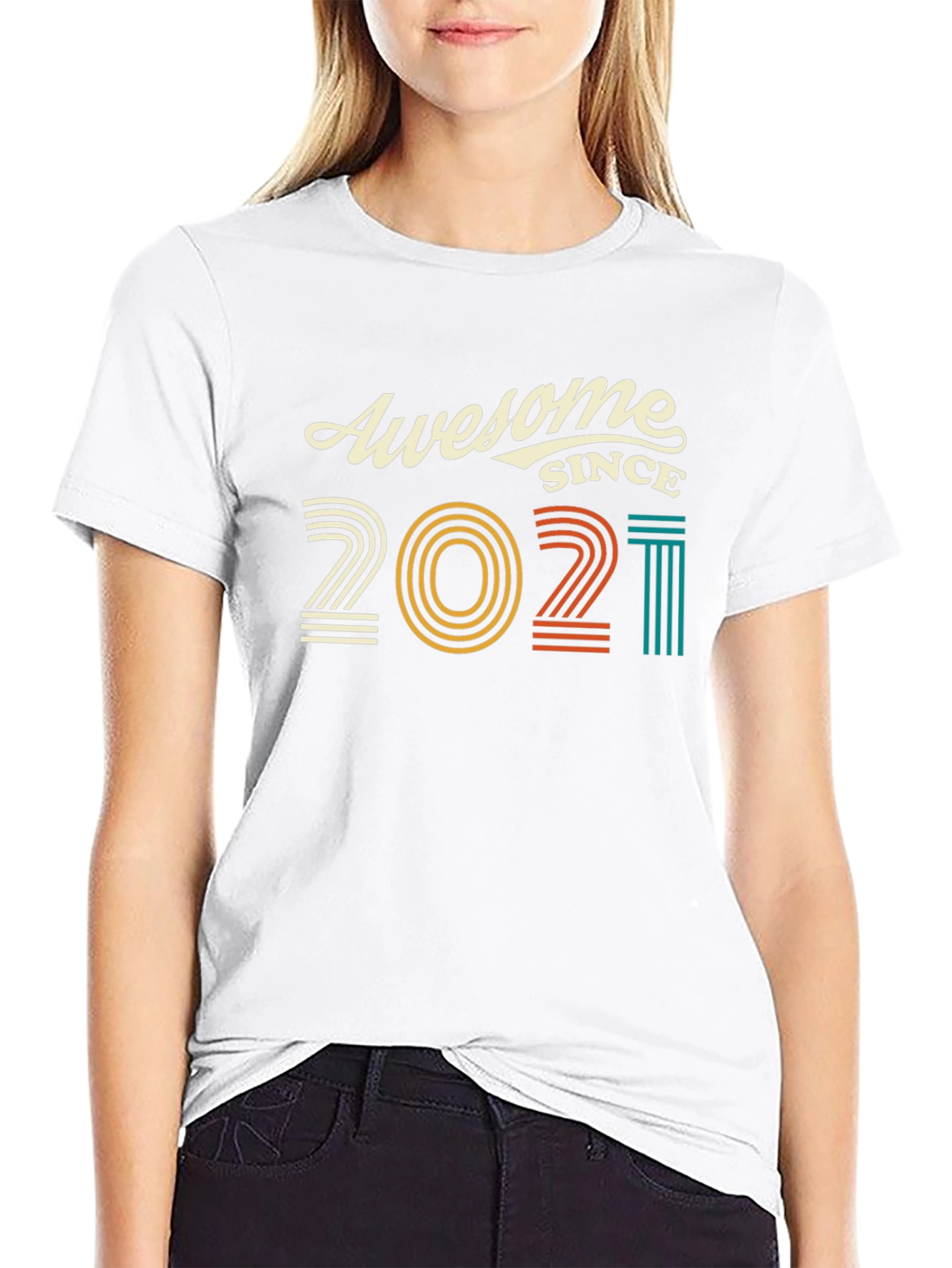 Awesome Since 2021 Graphic T-Shirt - Black